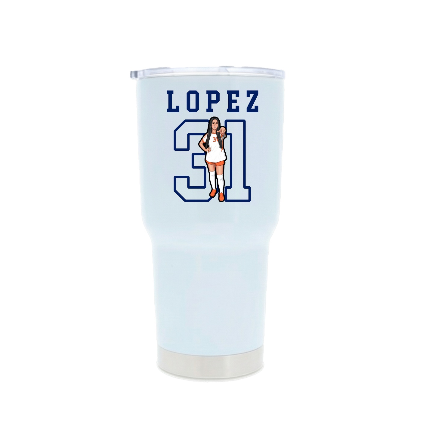 30oz Stainless Steel Tumbler — Shirsey in White