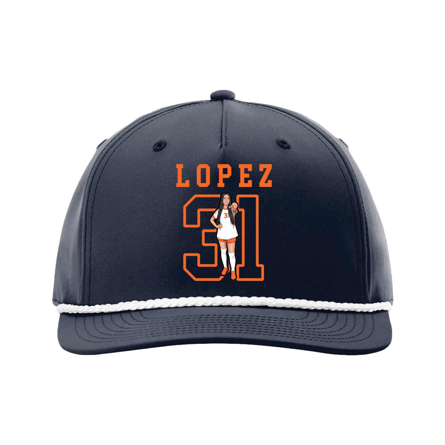 Five-Panel Classic Rope Cap — Shirsey in Navy