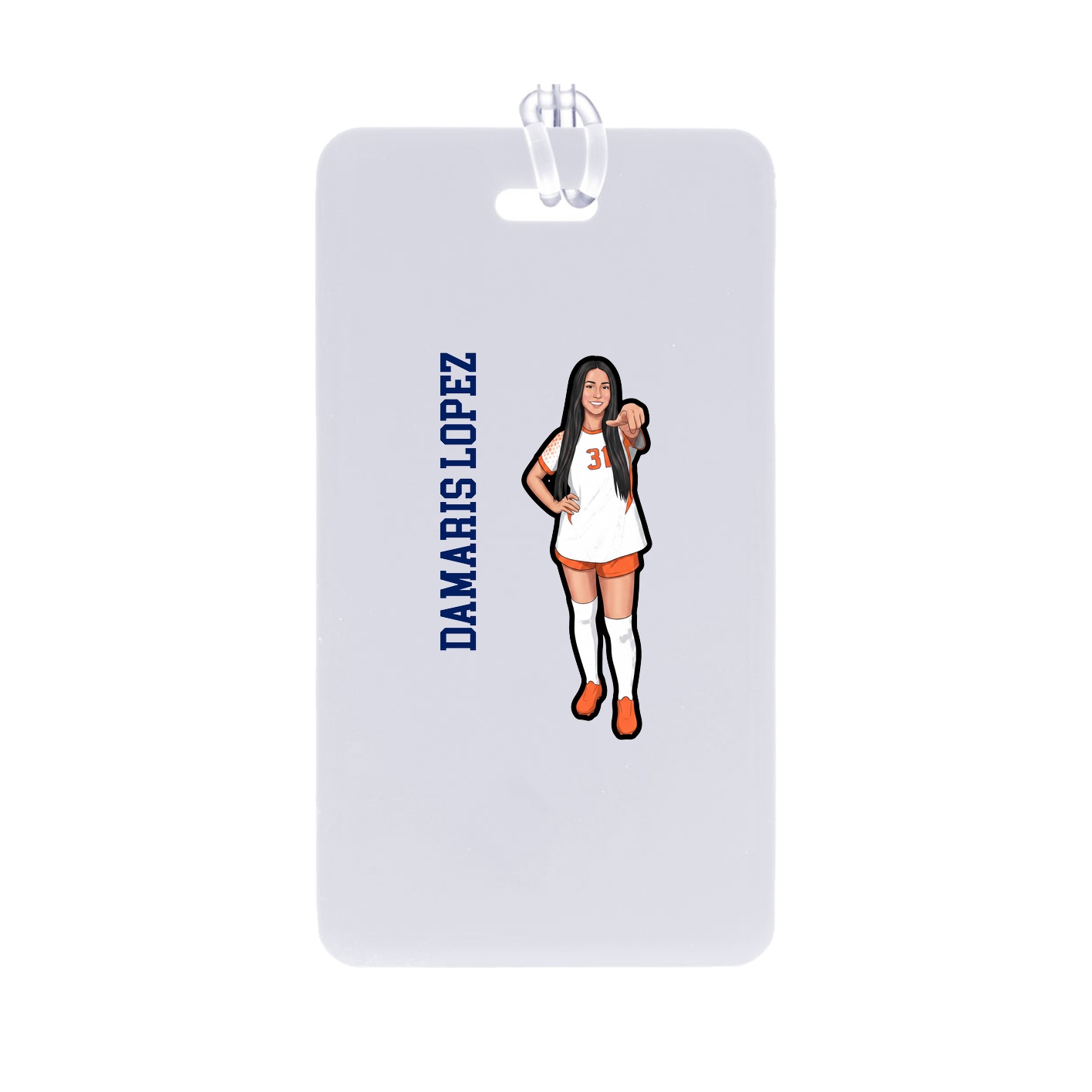Bag Tag — Name Vertical in Classic