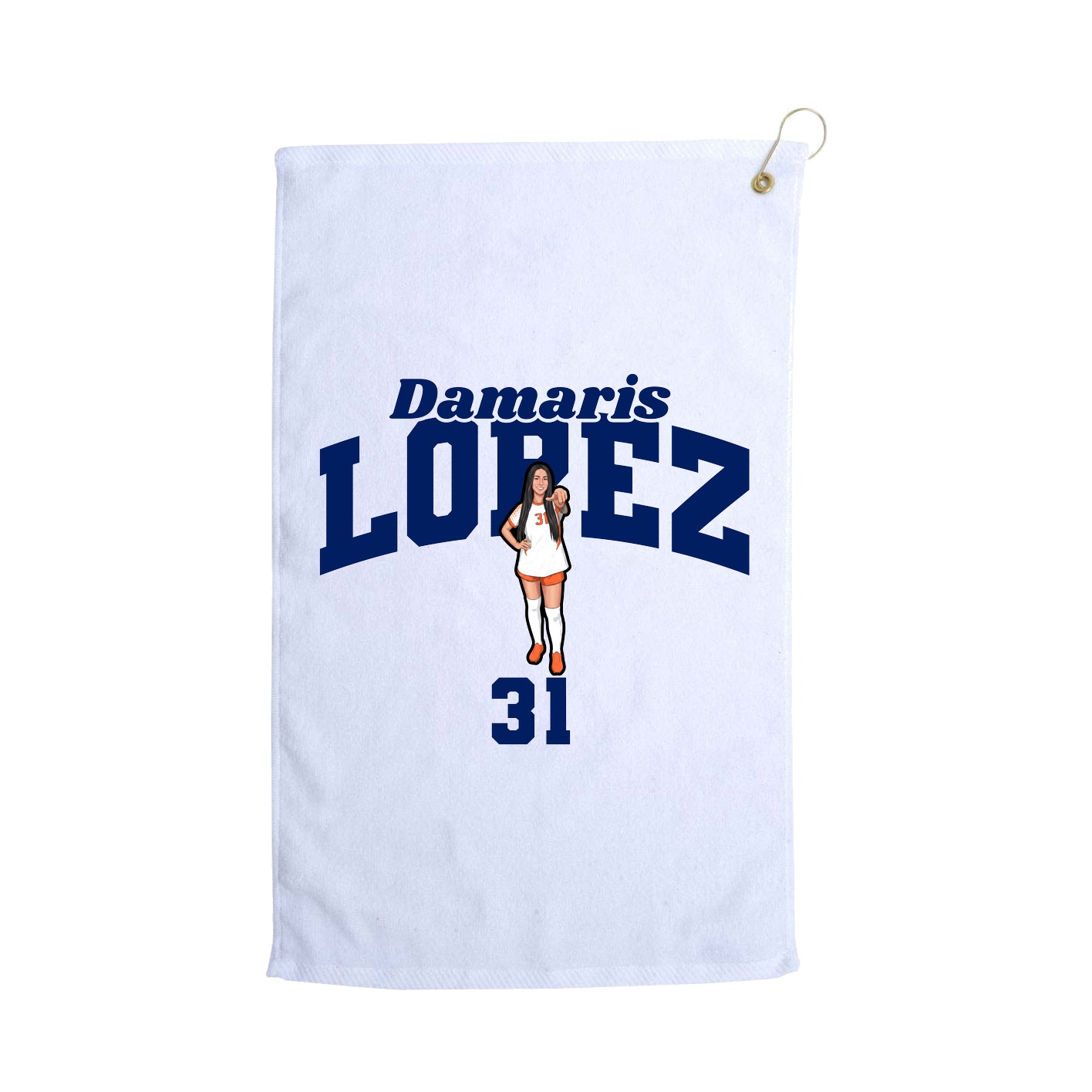 Golf Towel — Signature Arch in White