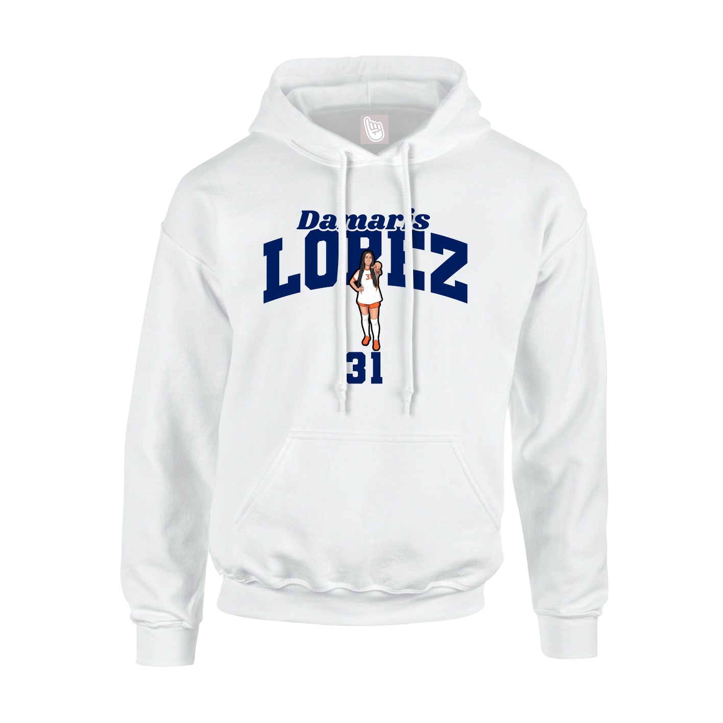 Youth Hoodie — Signature Arch in White
