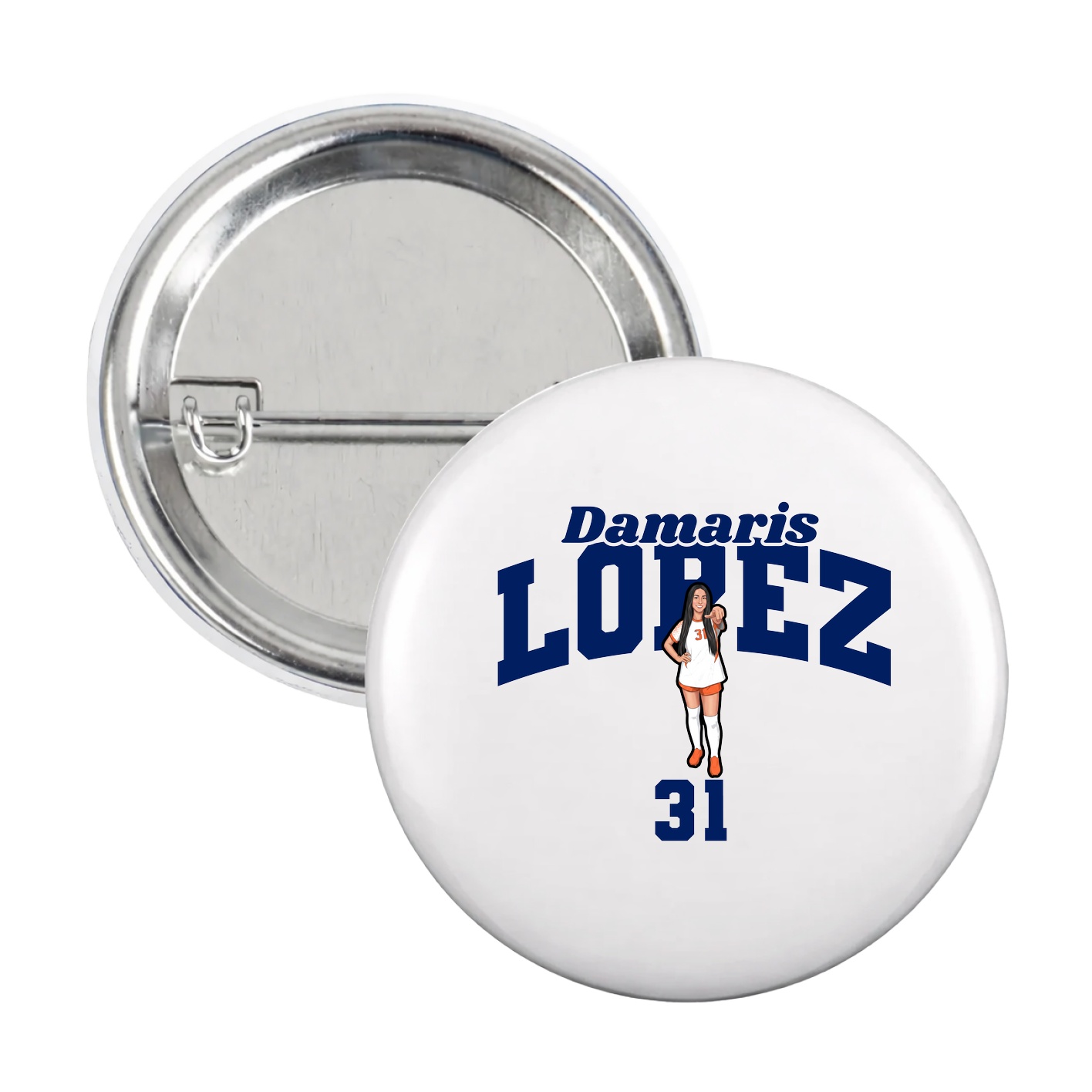 Game Day Button — Signature Arch in White