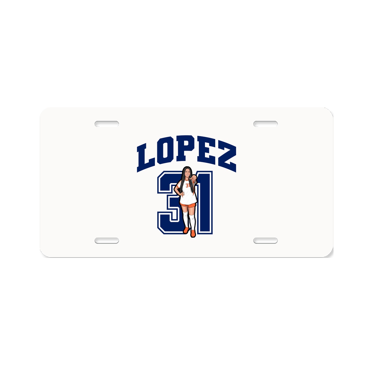 License Plate — Number in Classic