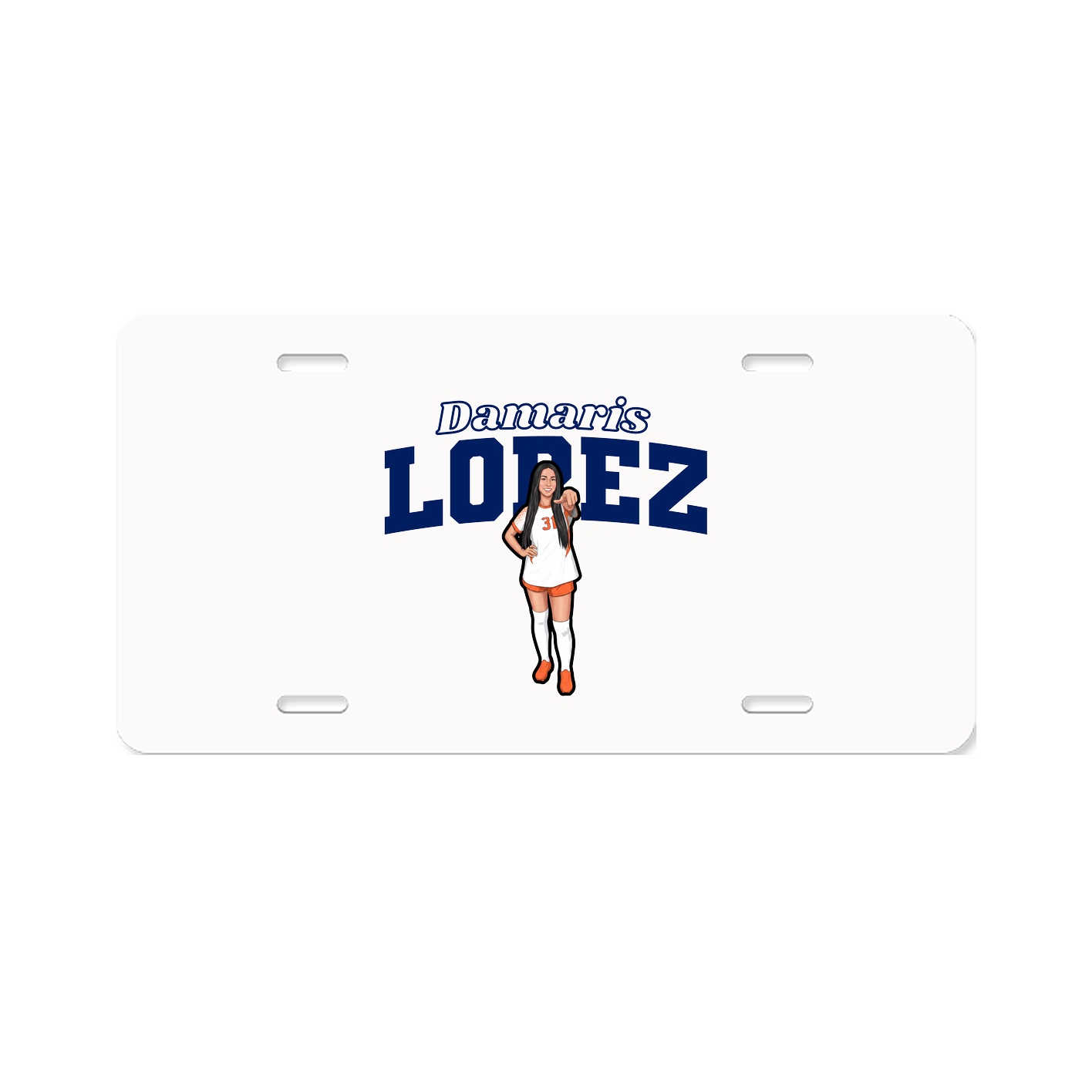 License Plate — Name Arch in Classic