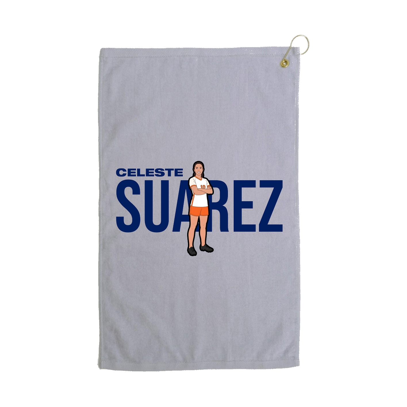 Golf Towel — Player Name in Grey