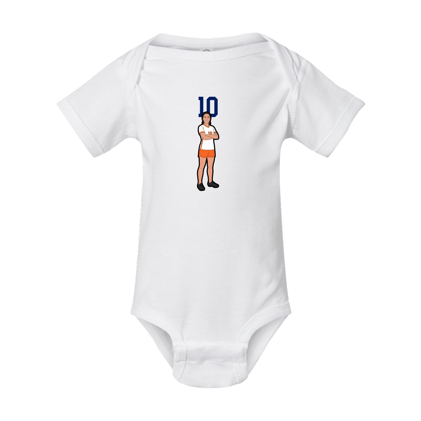 Baby Onesie — Number Top in White