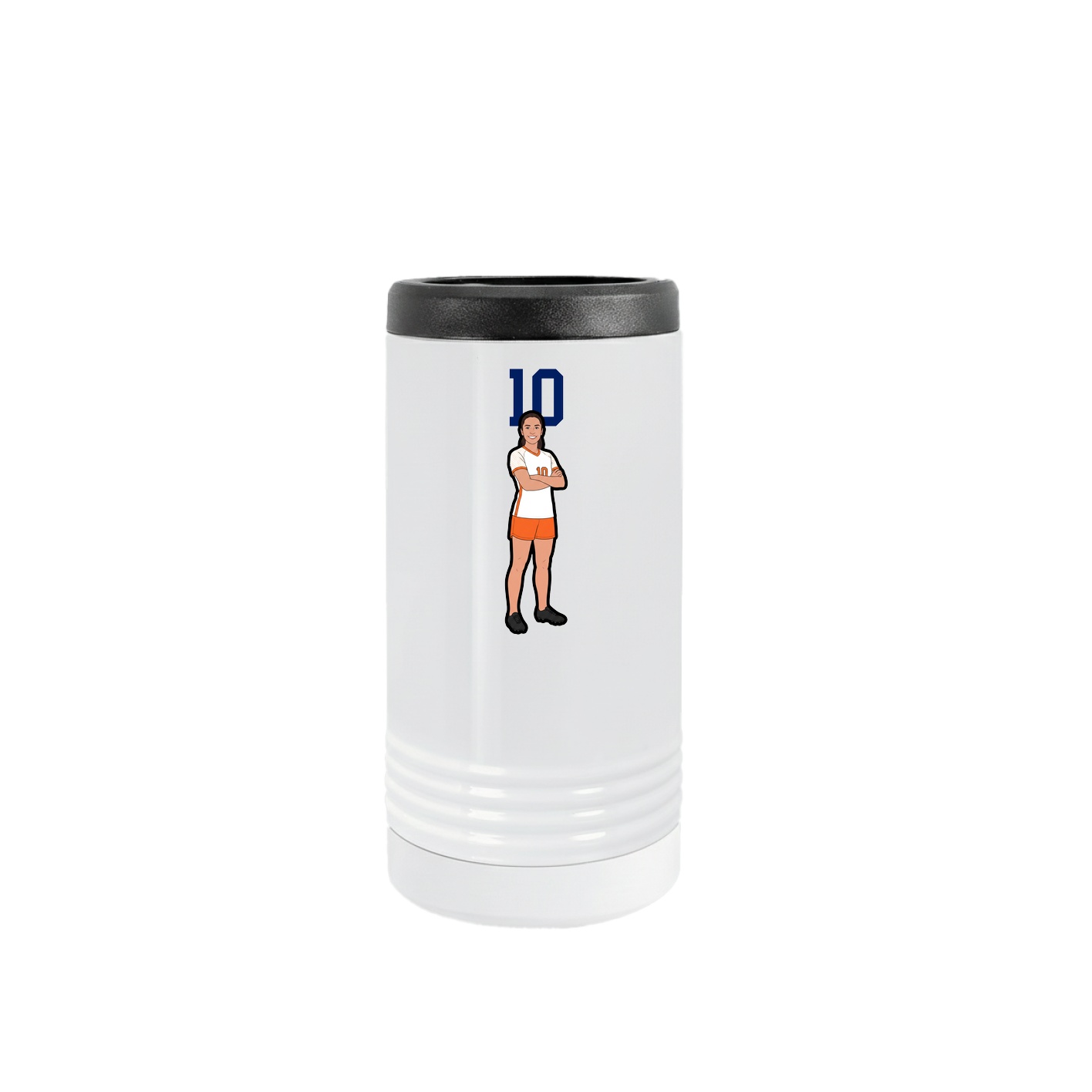 Slim Beverage Holder — Number Top in White