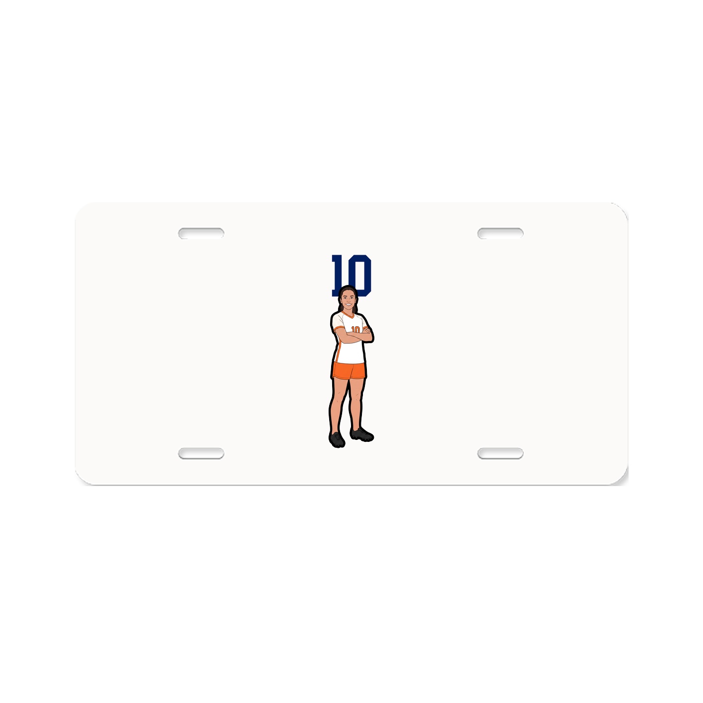 License Plate — Number Top in Classic