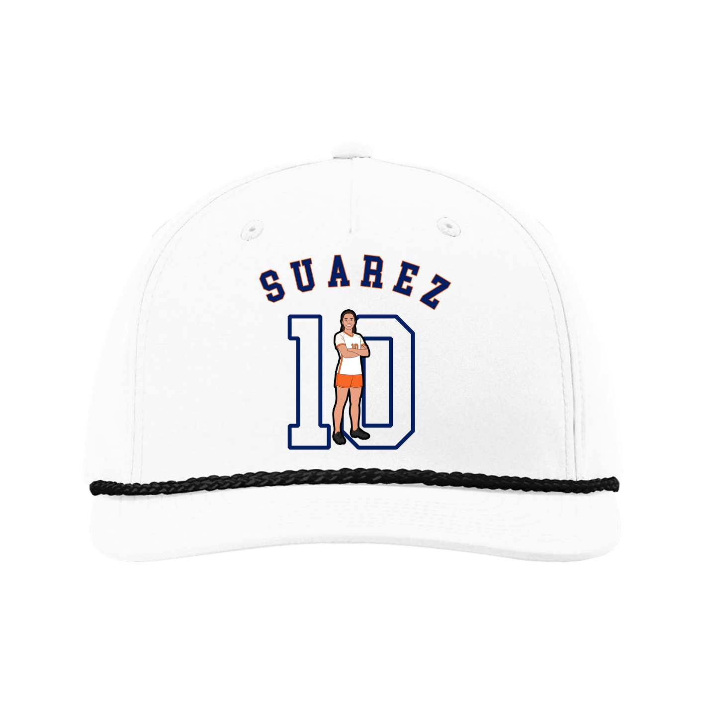 Five-Panel Classic Rope Cap — Shirsey Arch in White