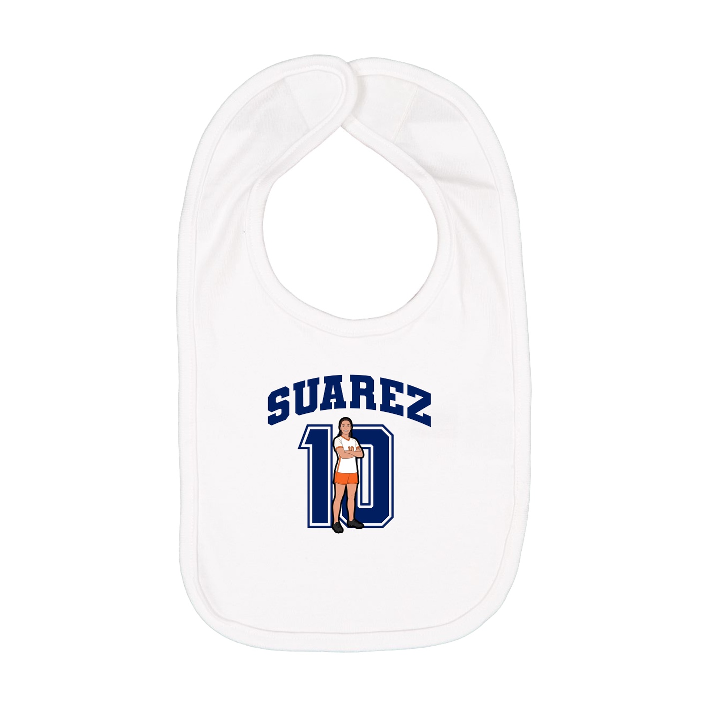 Infant Bib — Number in White