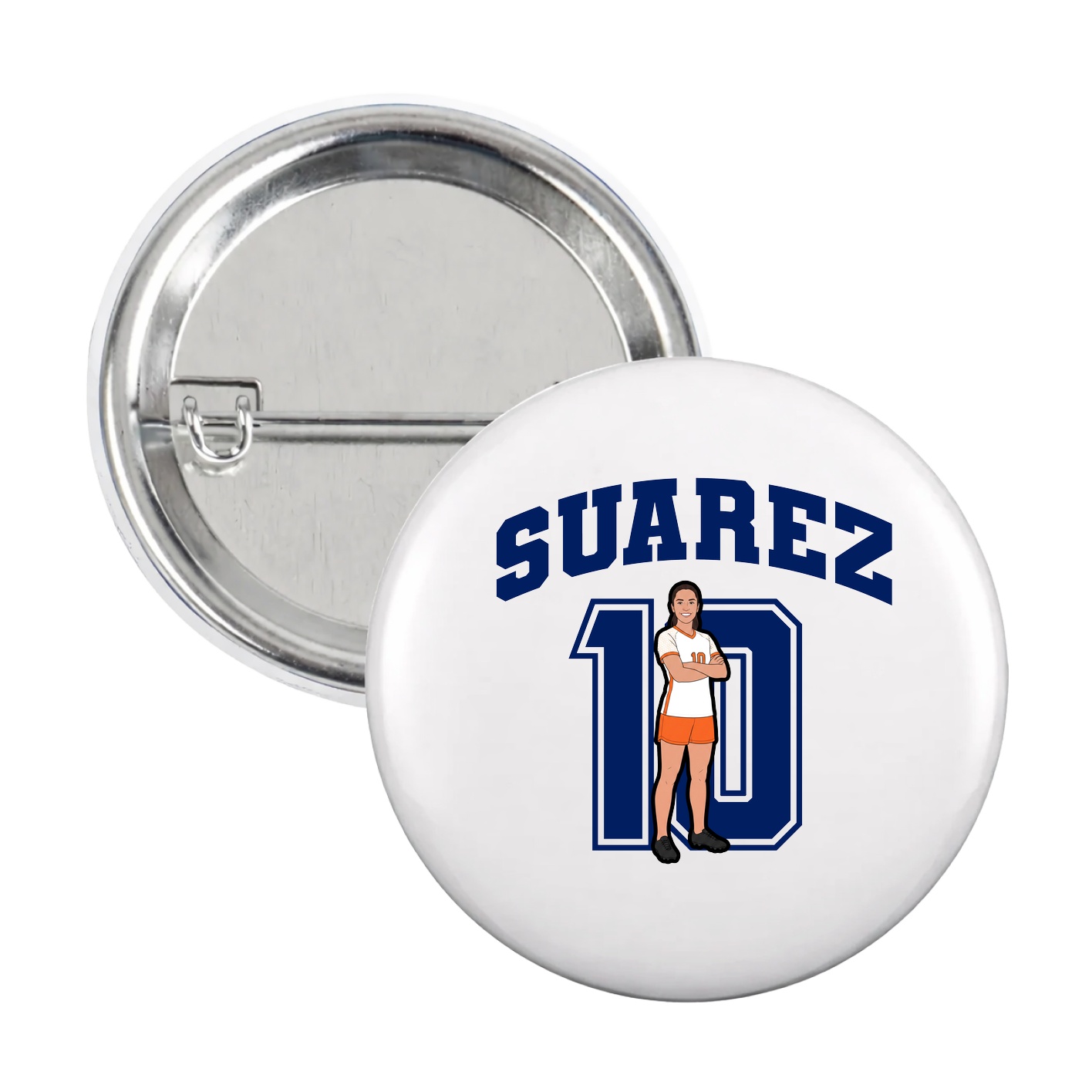 Game Day Button — Number in White