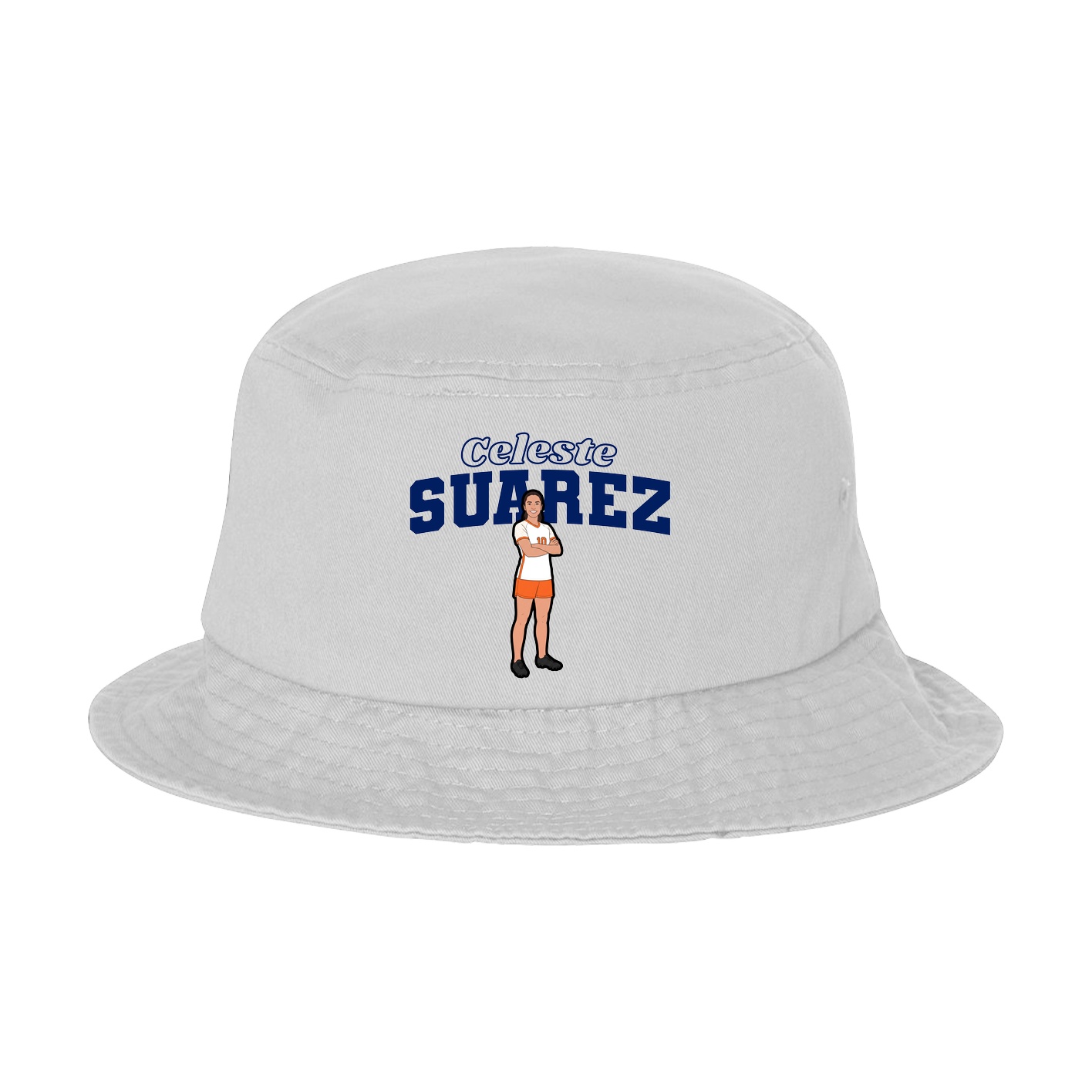 Bucket Cap — Name Arch in White