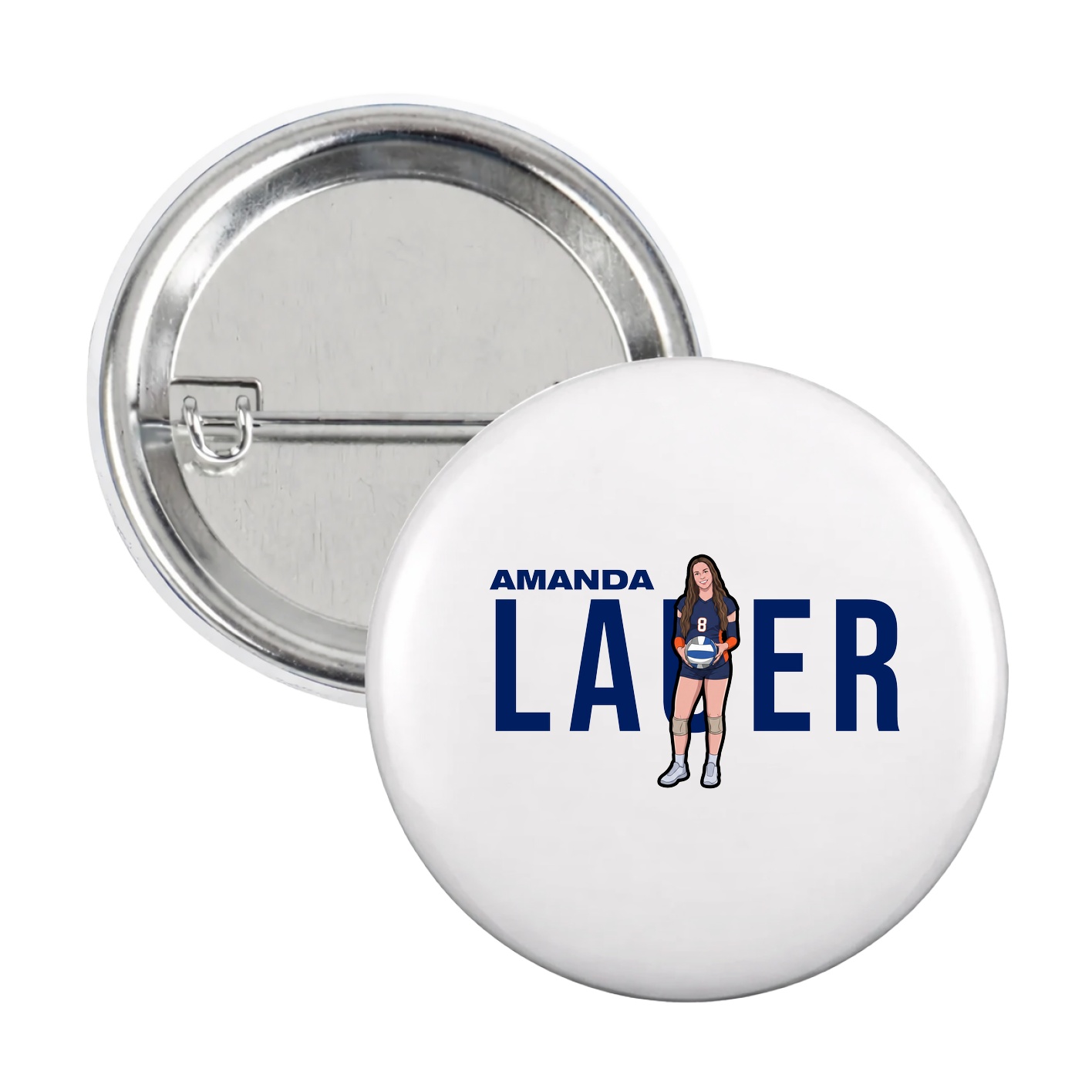 Game Day Button — Player Name in White