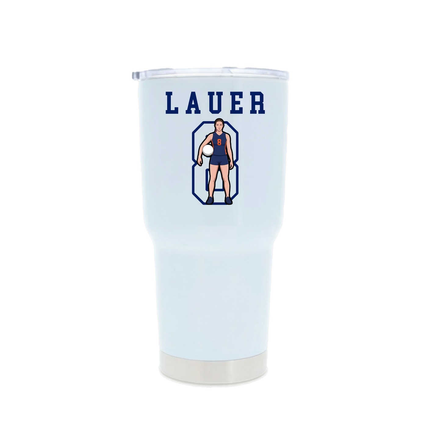 30oz Stainless Steel Tumbler — Shirsey in White