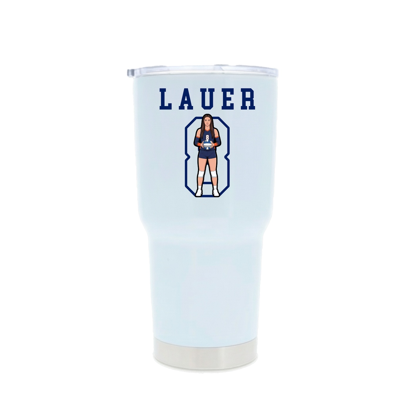 30oz Stainless Steel Tumbler — Shirsey in White
