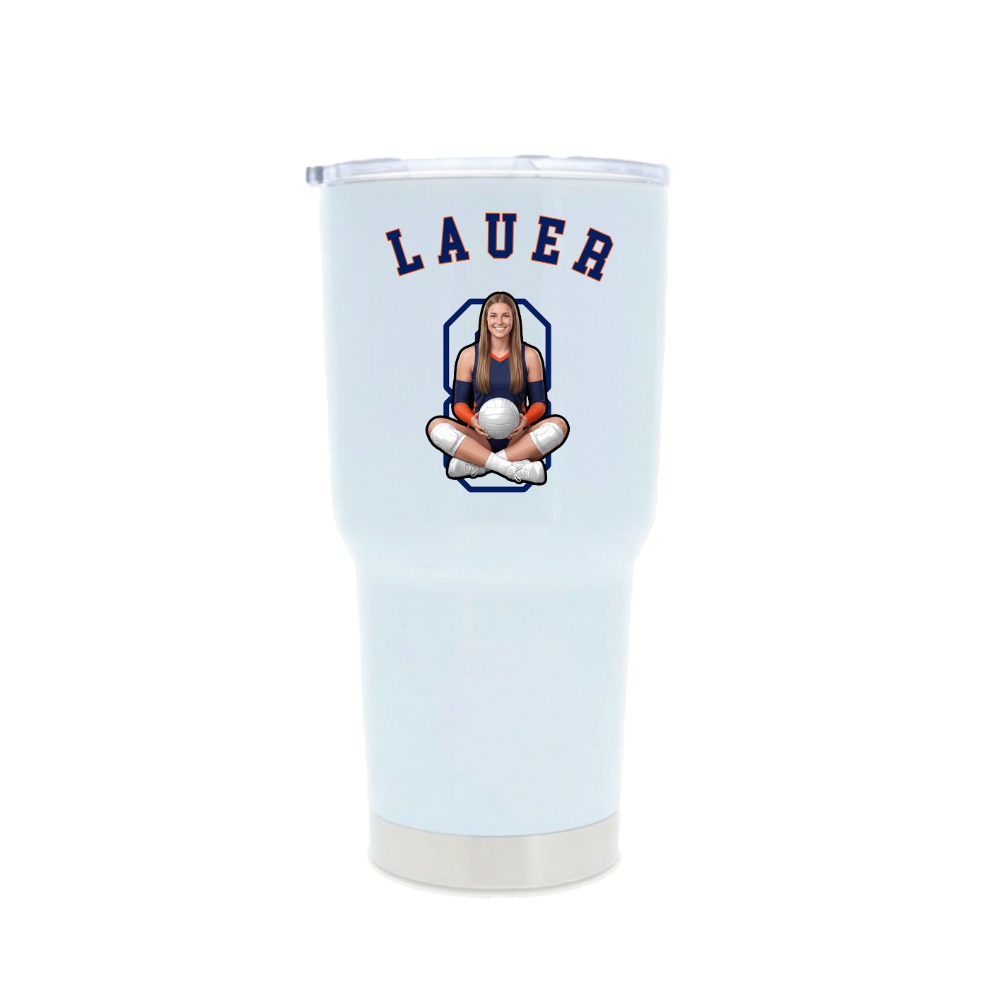 30oz Stainless Steel Tumbler — Shirsey Arch in White