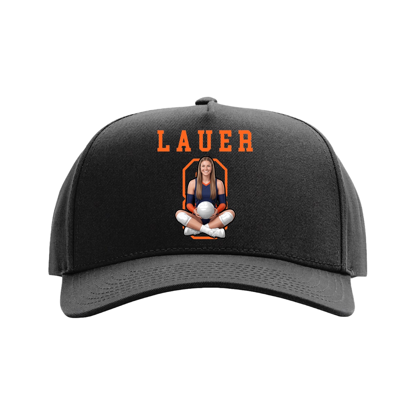 Full Fabric Five-Panel Champ Cap — Shirsey in Black