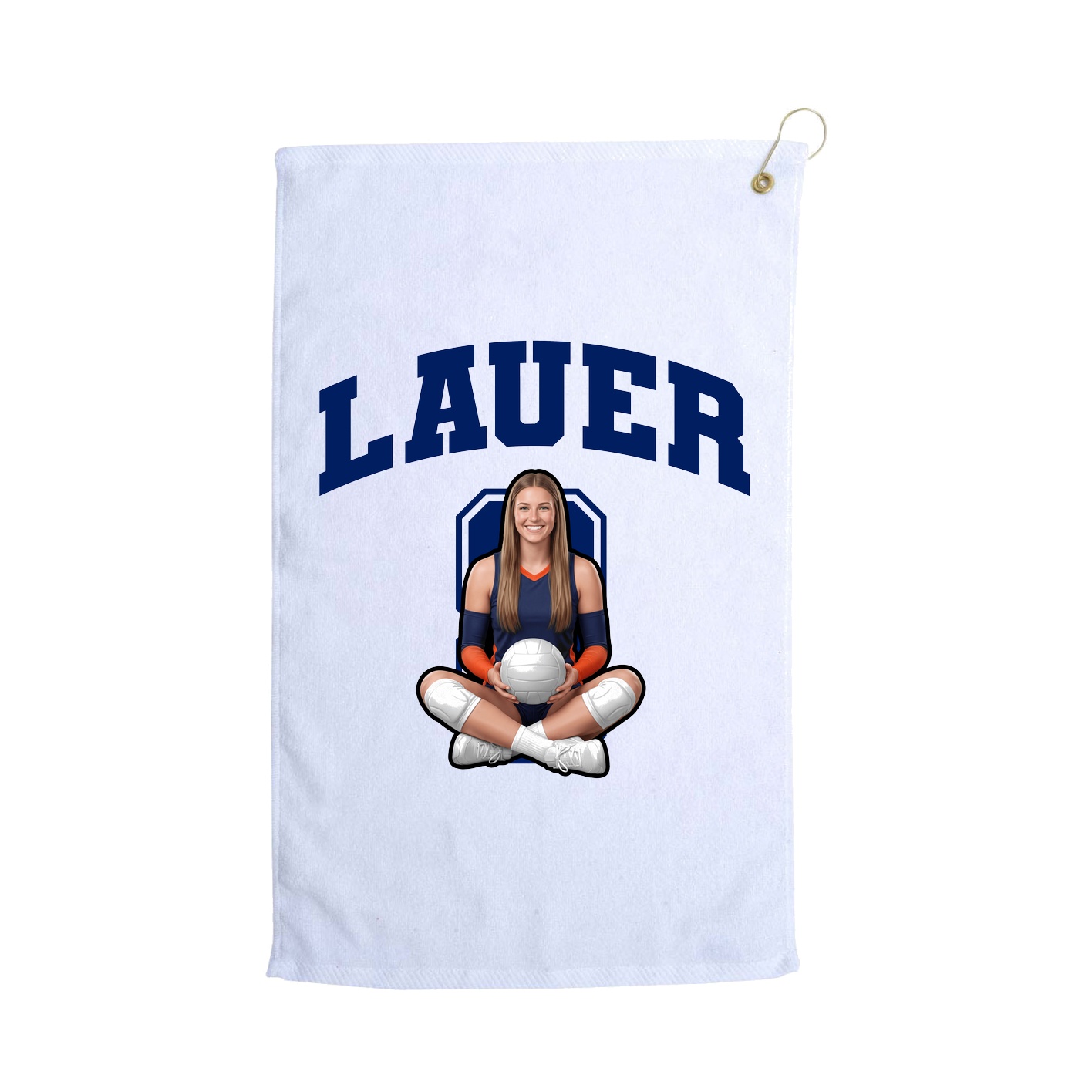 Golf Towel — Number in White