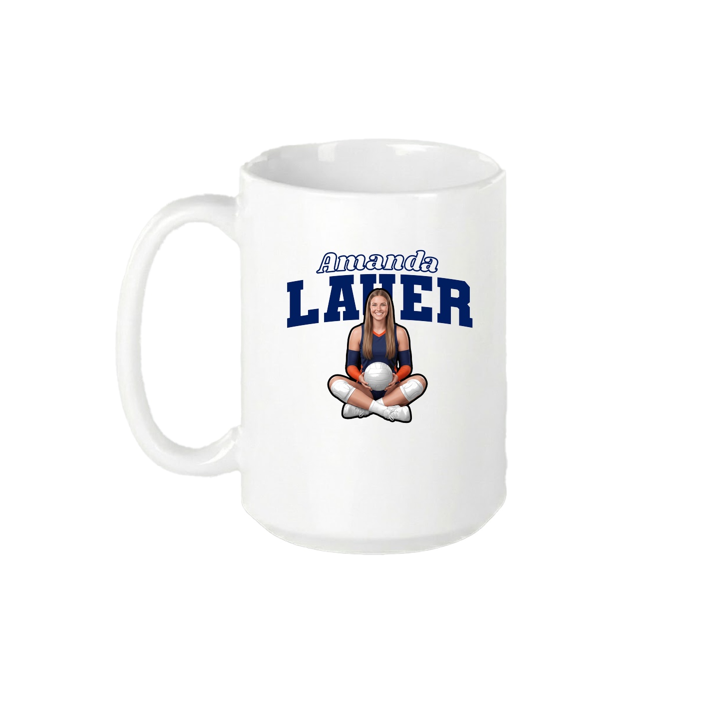 15oz Coffee Mug — Name Arch in White