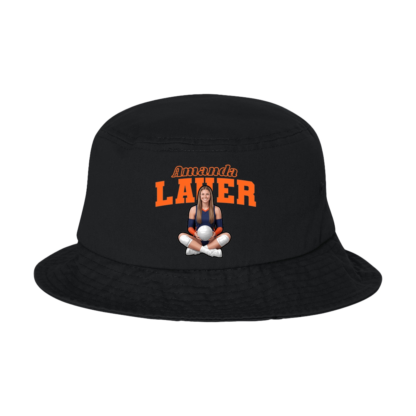 Bucket Cap — Name Arch in Black