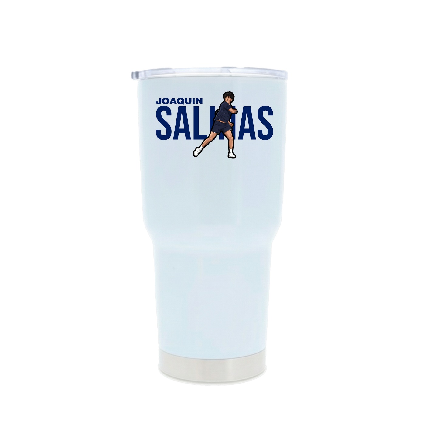 30oz Stainless Steel Tumbler — Player Name in White