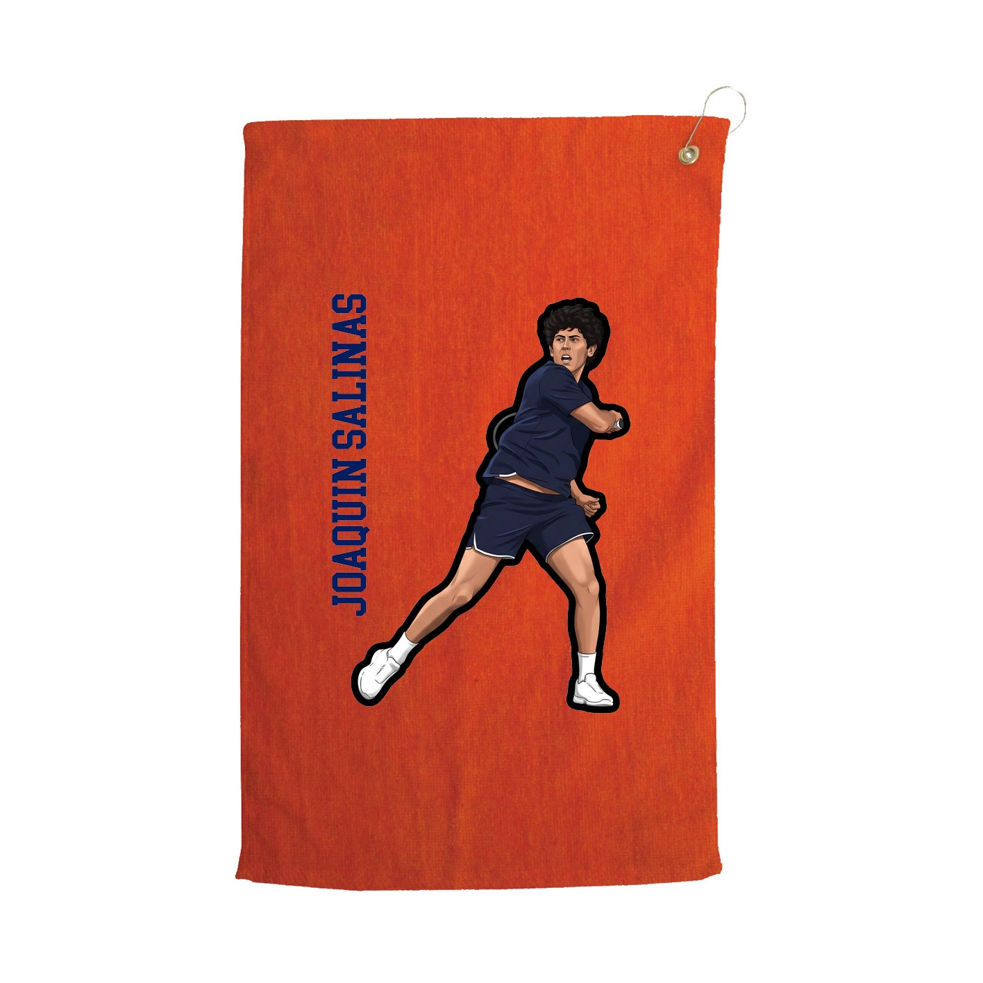 Golf Towel — Name Vertical in Orange
