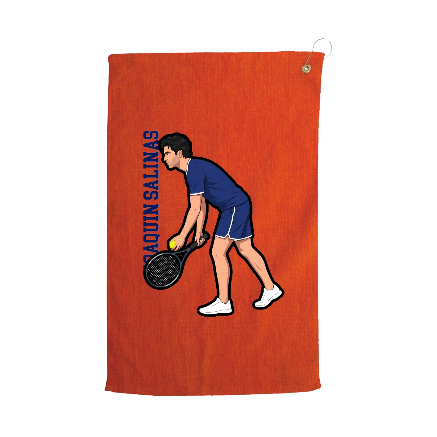 Golf Towel — Name Vertical in Orange