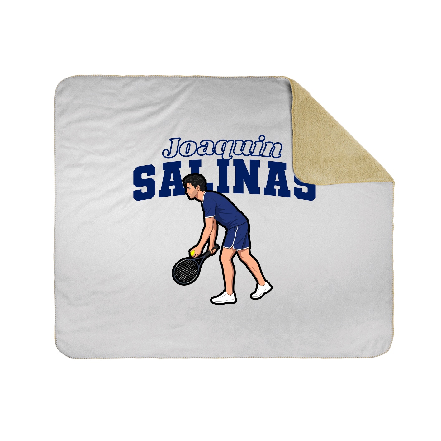 Throw Blanket — Name Arch in White