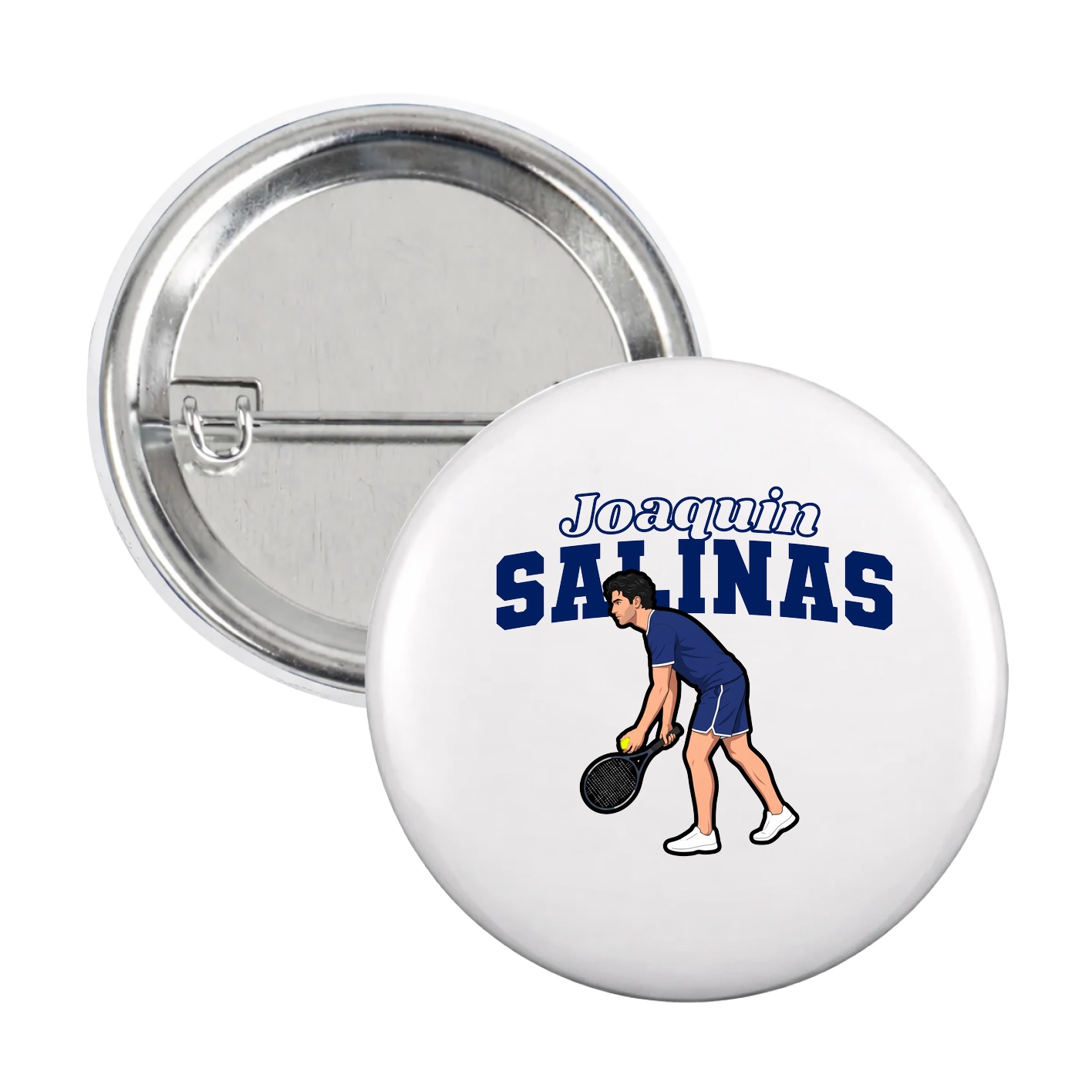 Game Day Button — Name Arch in White