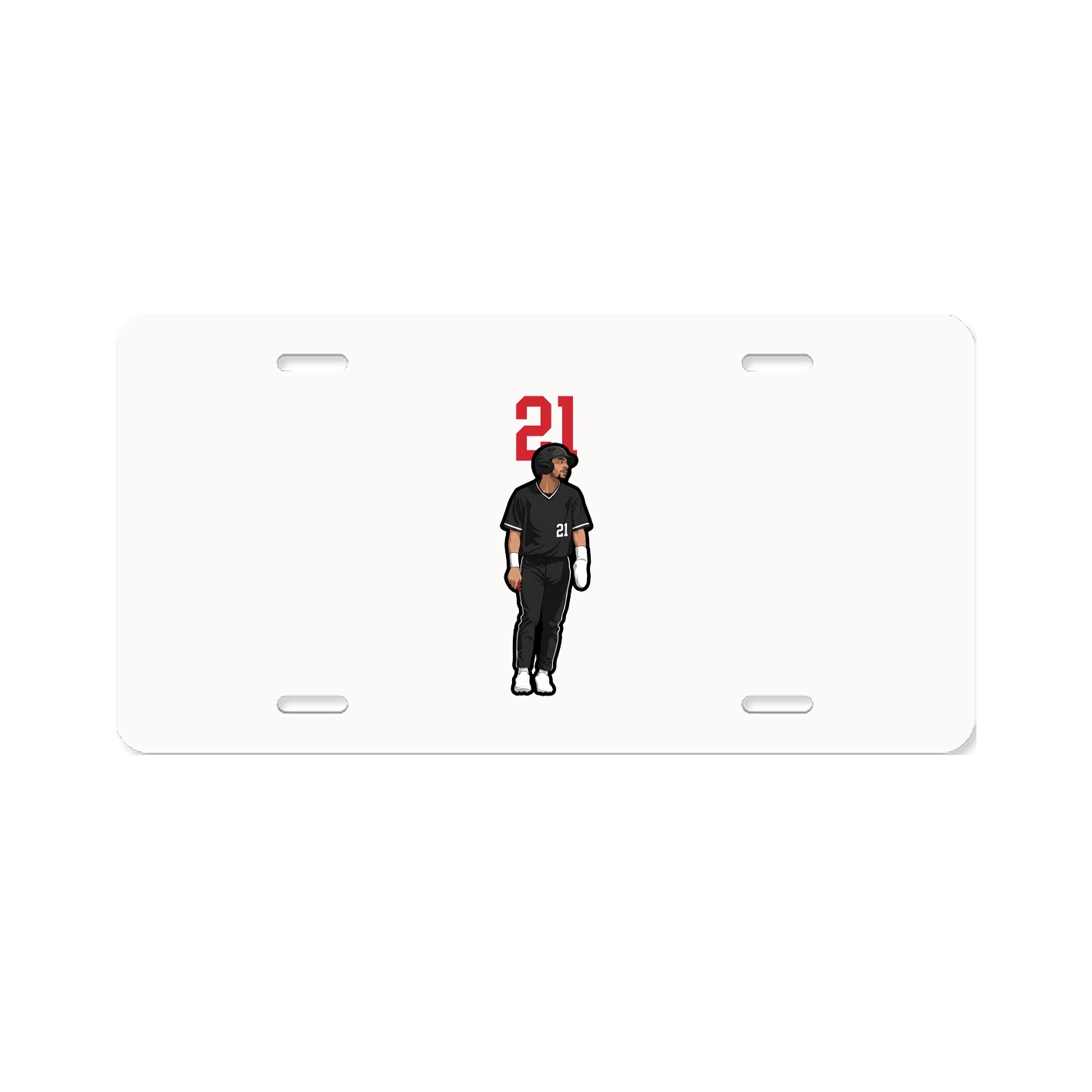 License Plate — Number Top in Classic