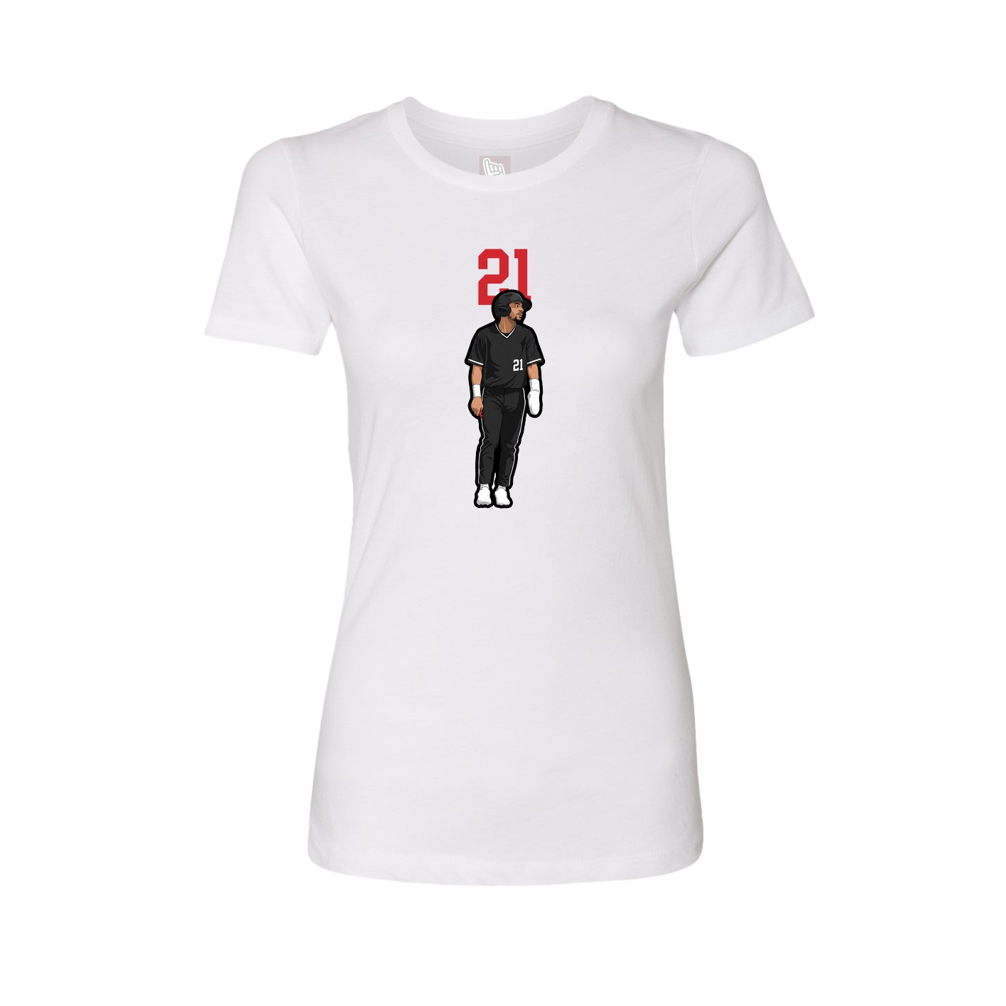Fitted Women's Tee — Number Top in White