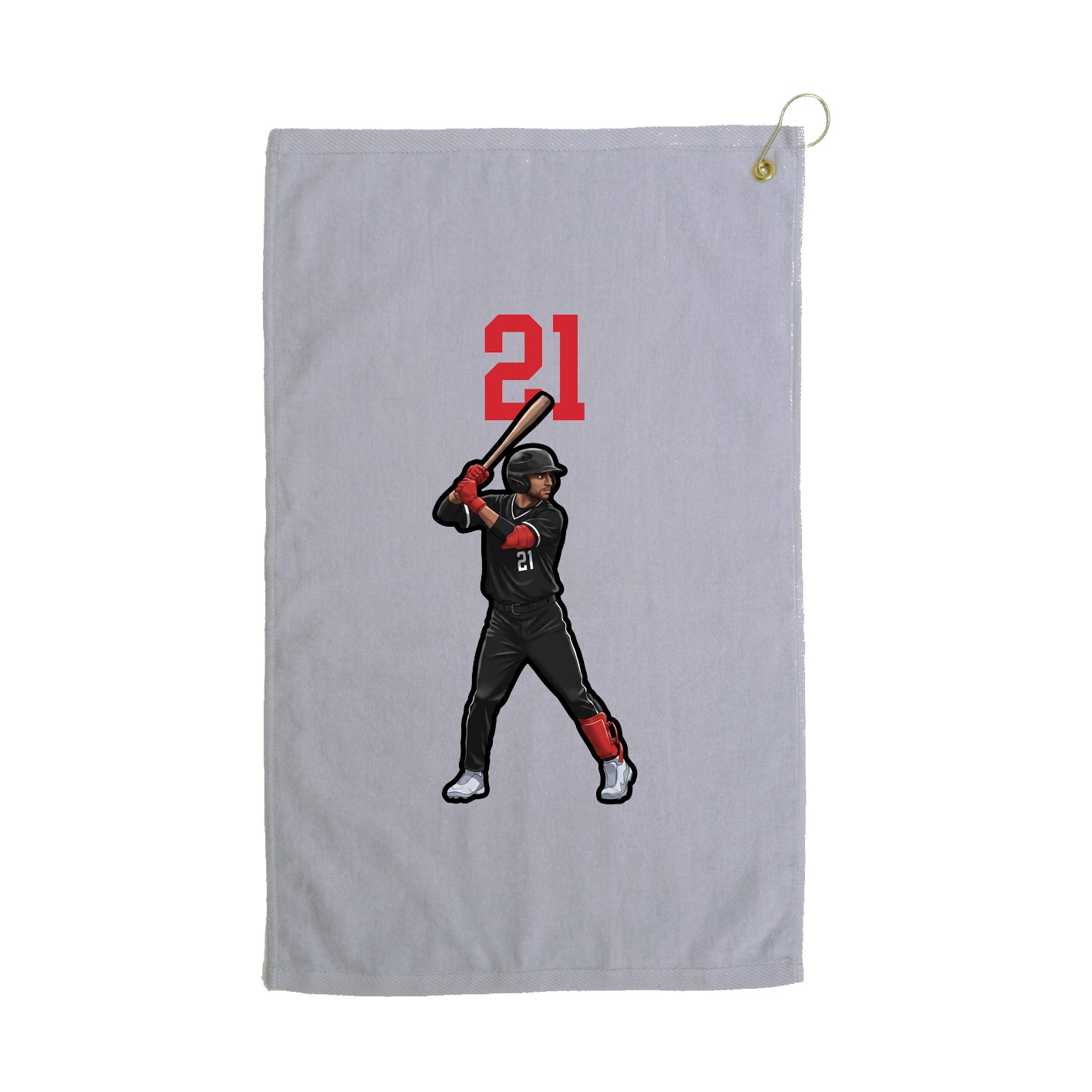Golf Towel — Number Top in Grey