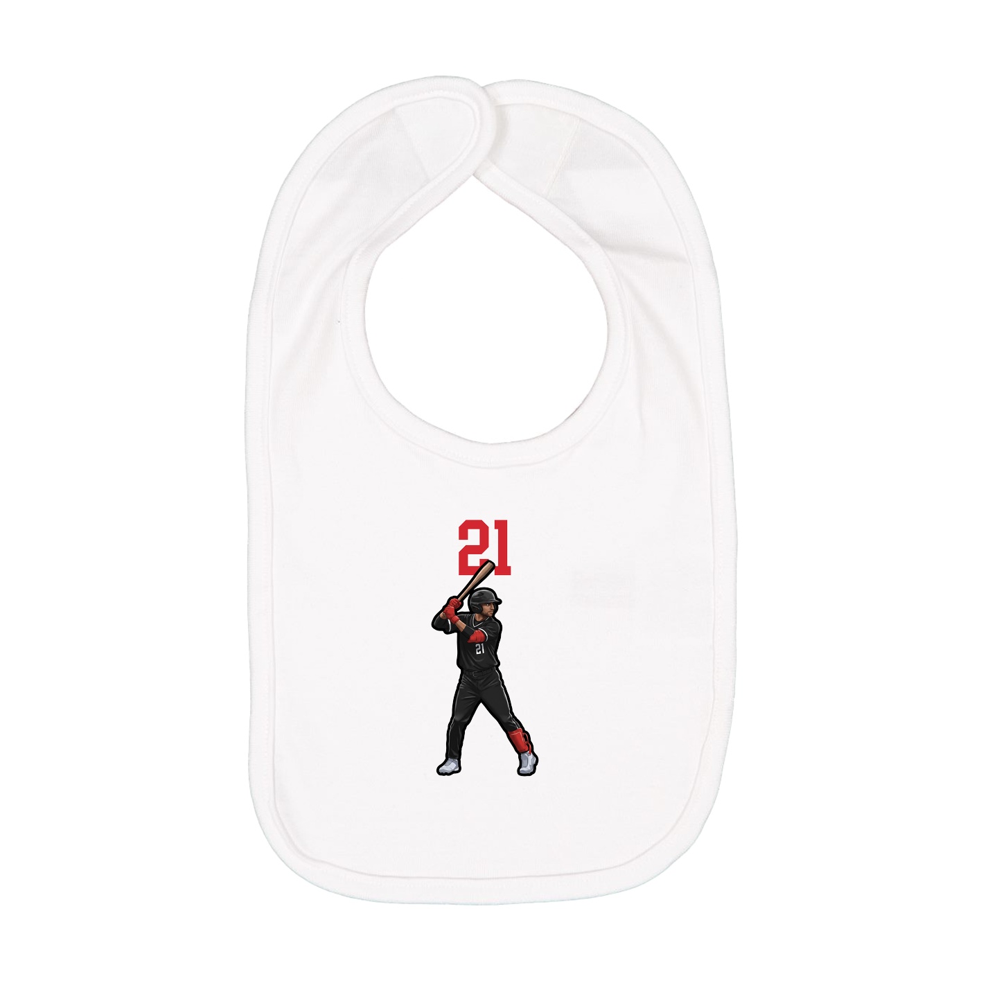 Infant Bib — Number Top in White