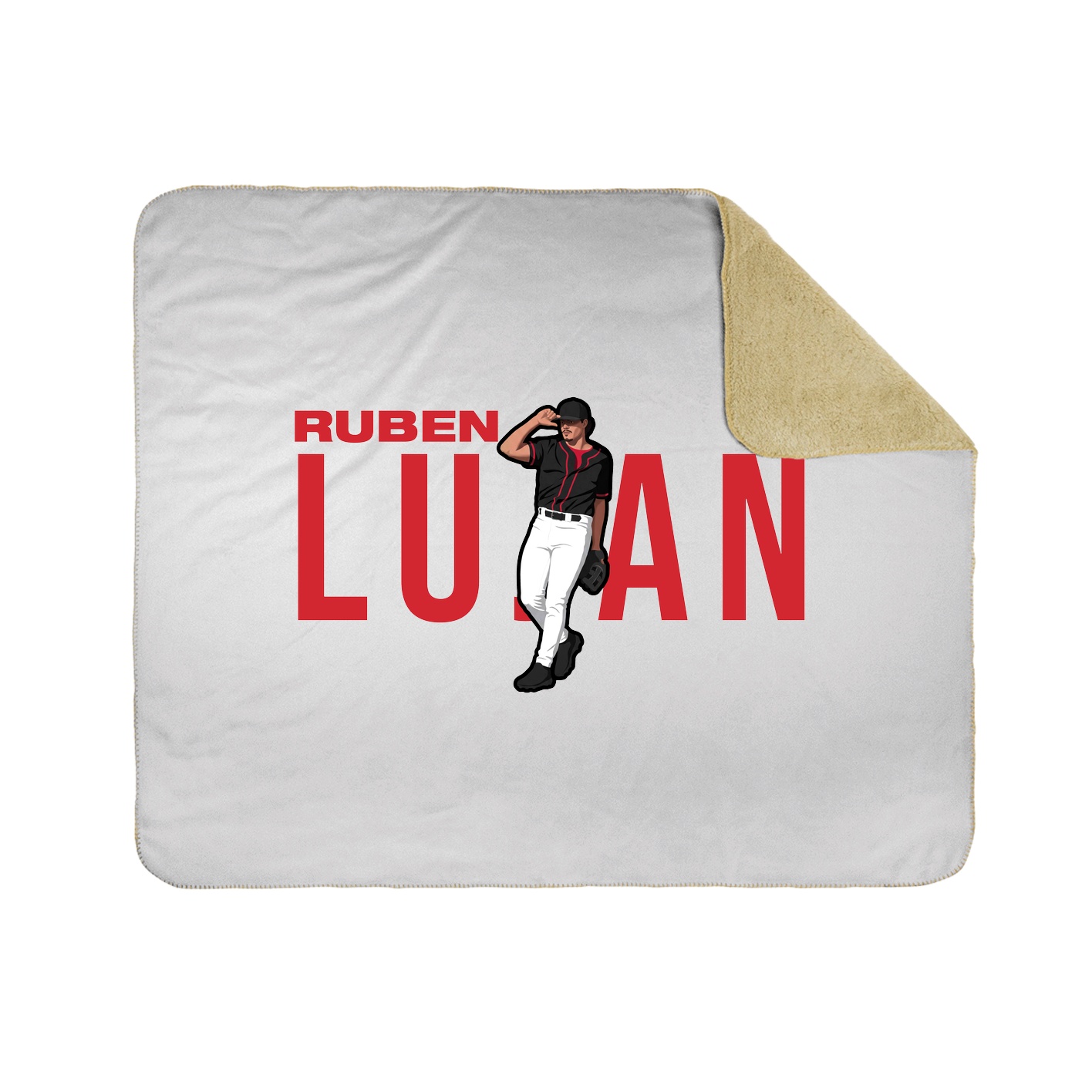 Throw Blanket — Player Name in White
