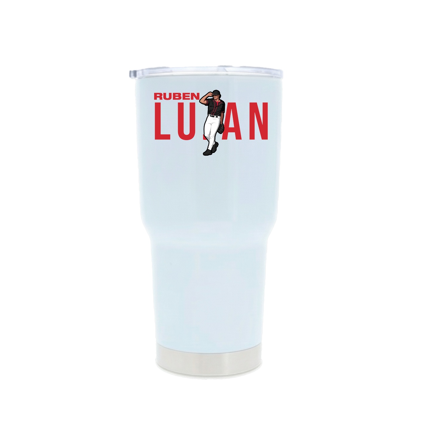 30oz Stainless Steel Tumbler — Player Name in White
