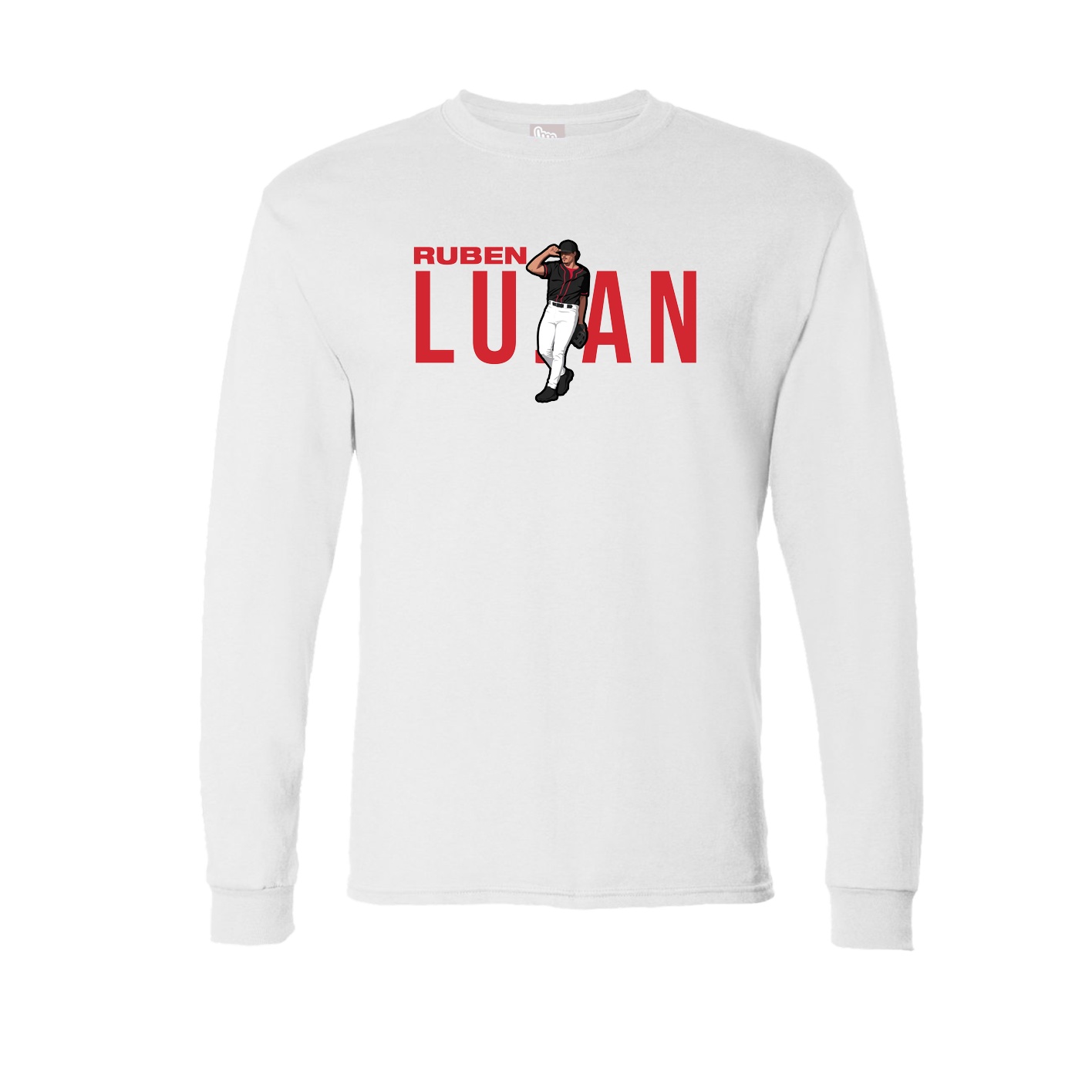 Long Sleeve Tee — Player Name in White
