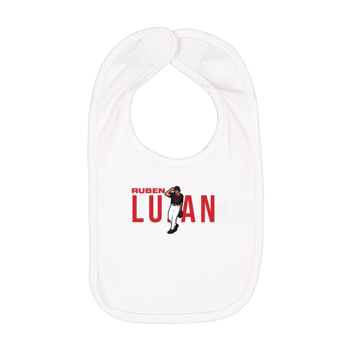 Infant Bib — Player Name in White