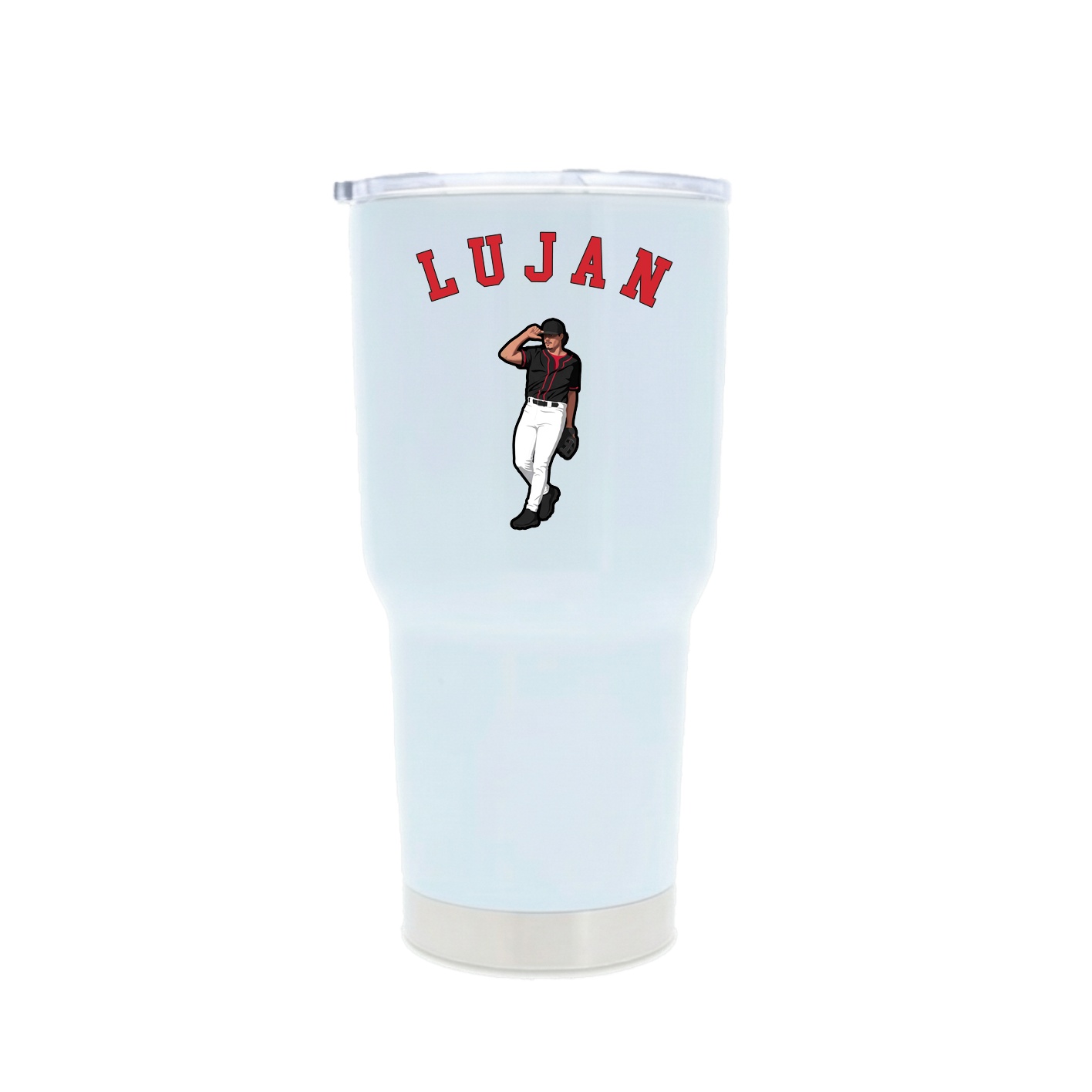 30oz Stainless Steel Tumbler — Shirsey Arch in White