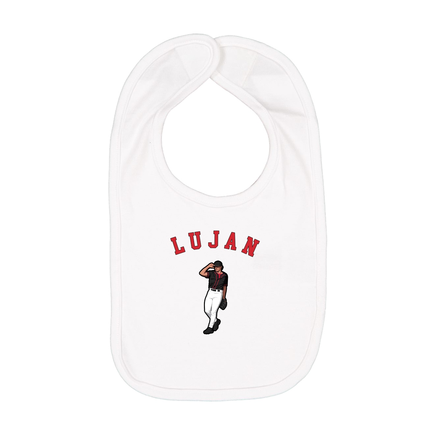 Infant Bib — Shirsey Arch in White