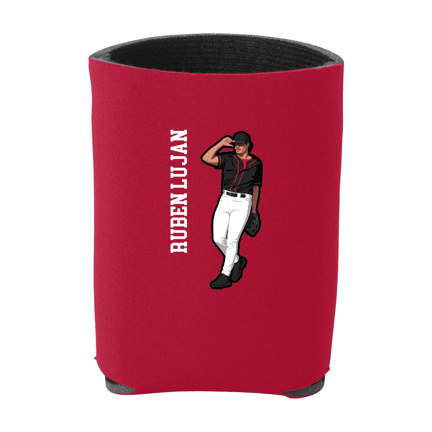Can Holder — Name Vertical in Red