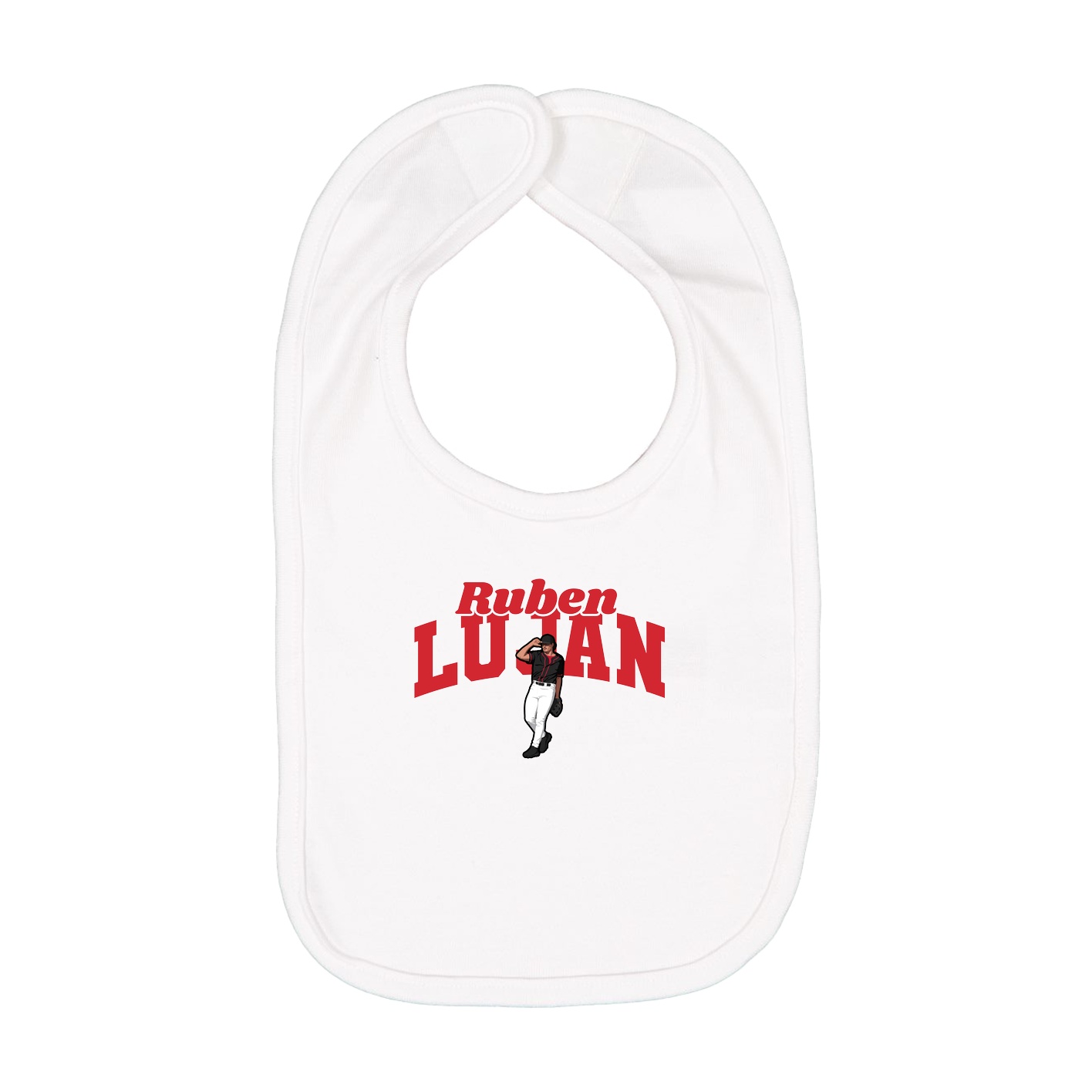 Infant Bib — Signature Arch in White