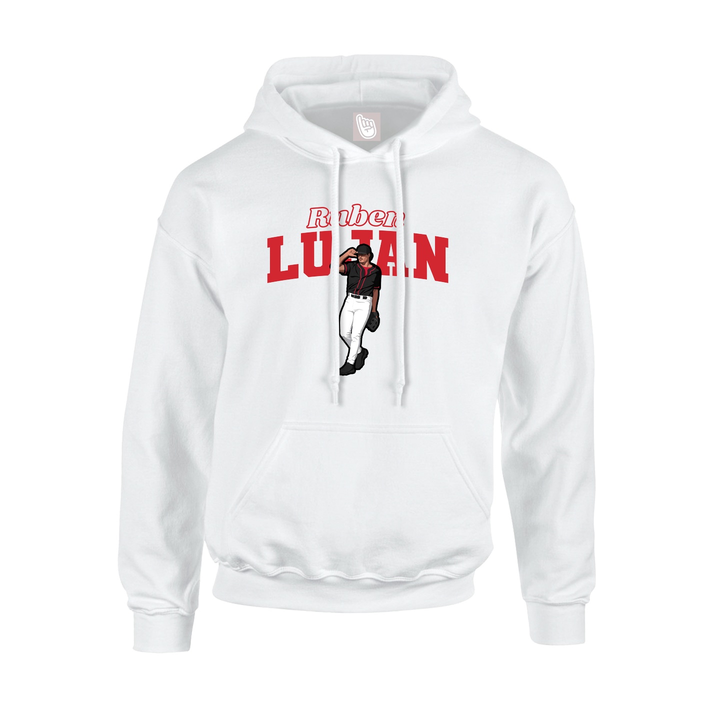 Hoodie — Name Arch in White