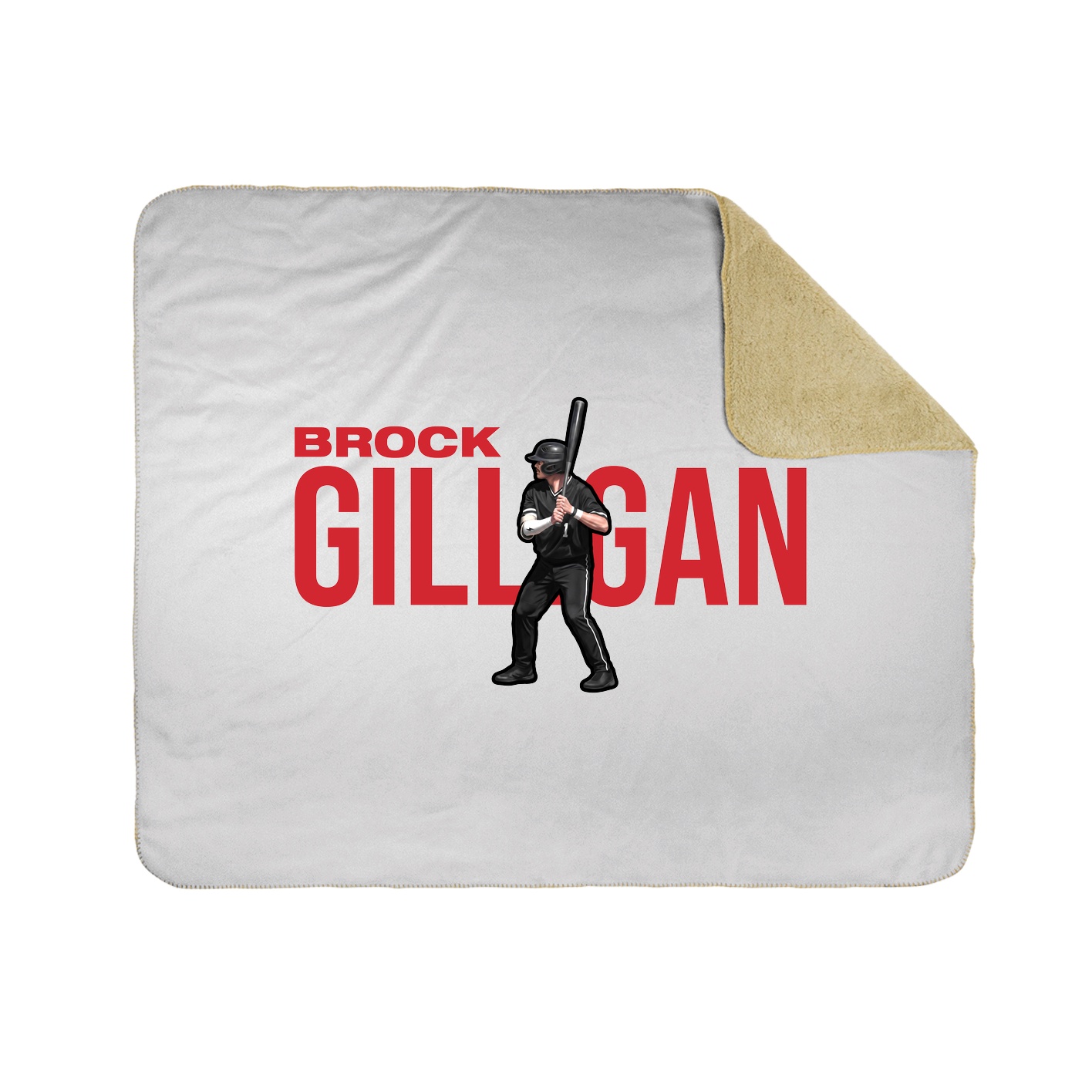 Throw Blanket — Player Name in White