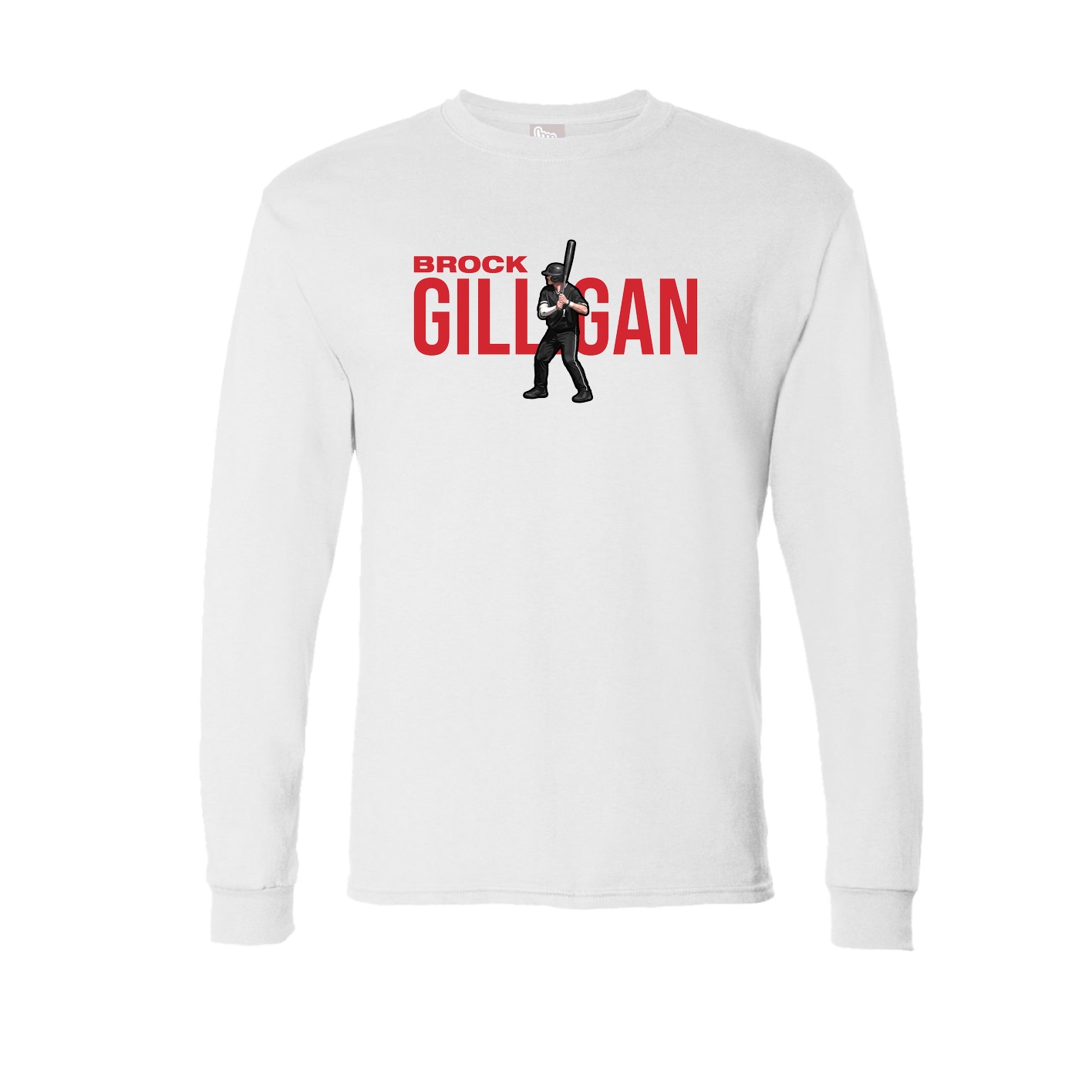 Long Sleeve Tee — Player Name in White