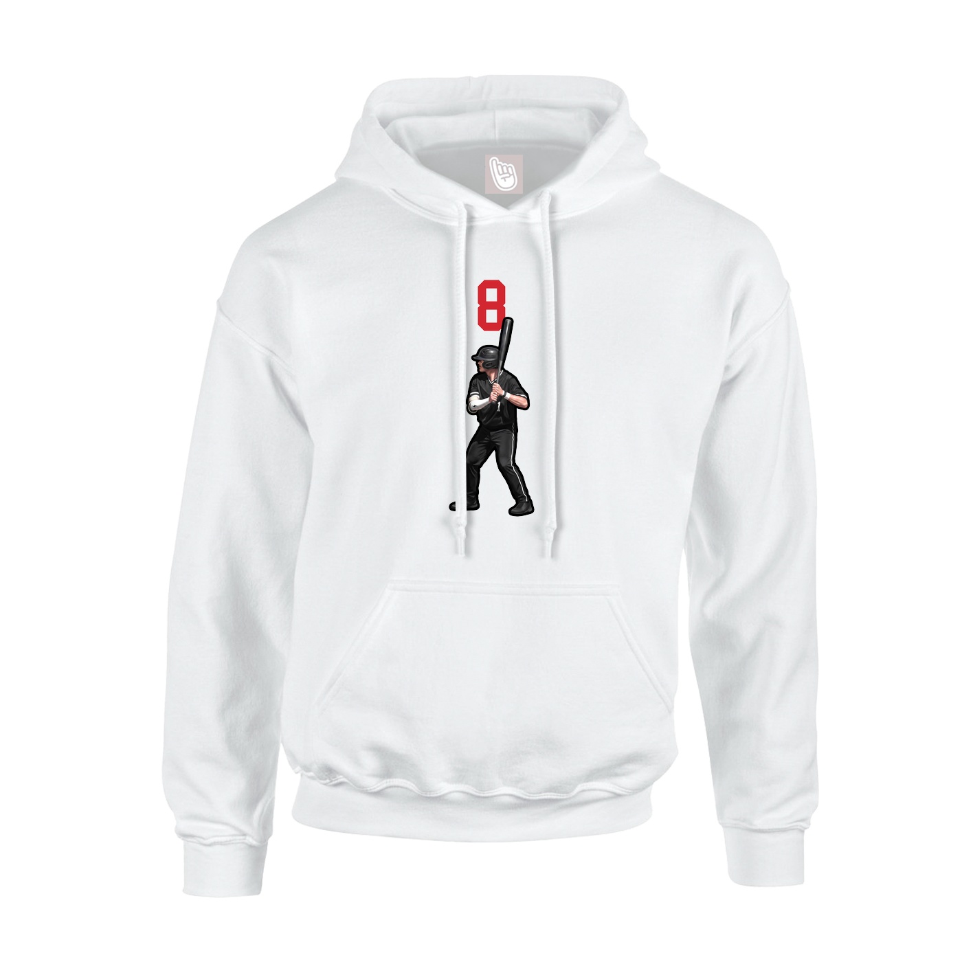Hoodie — Number Top in White