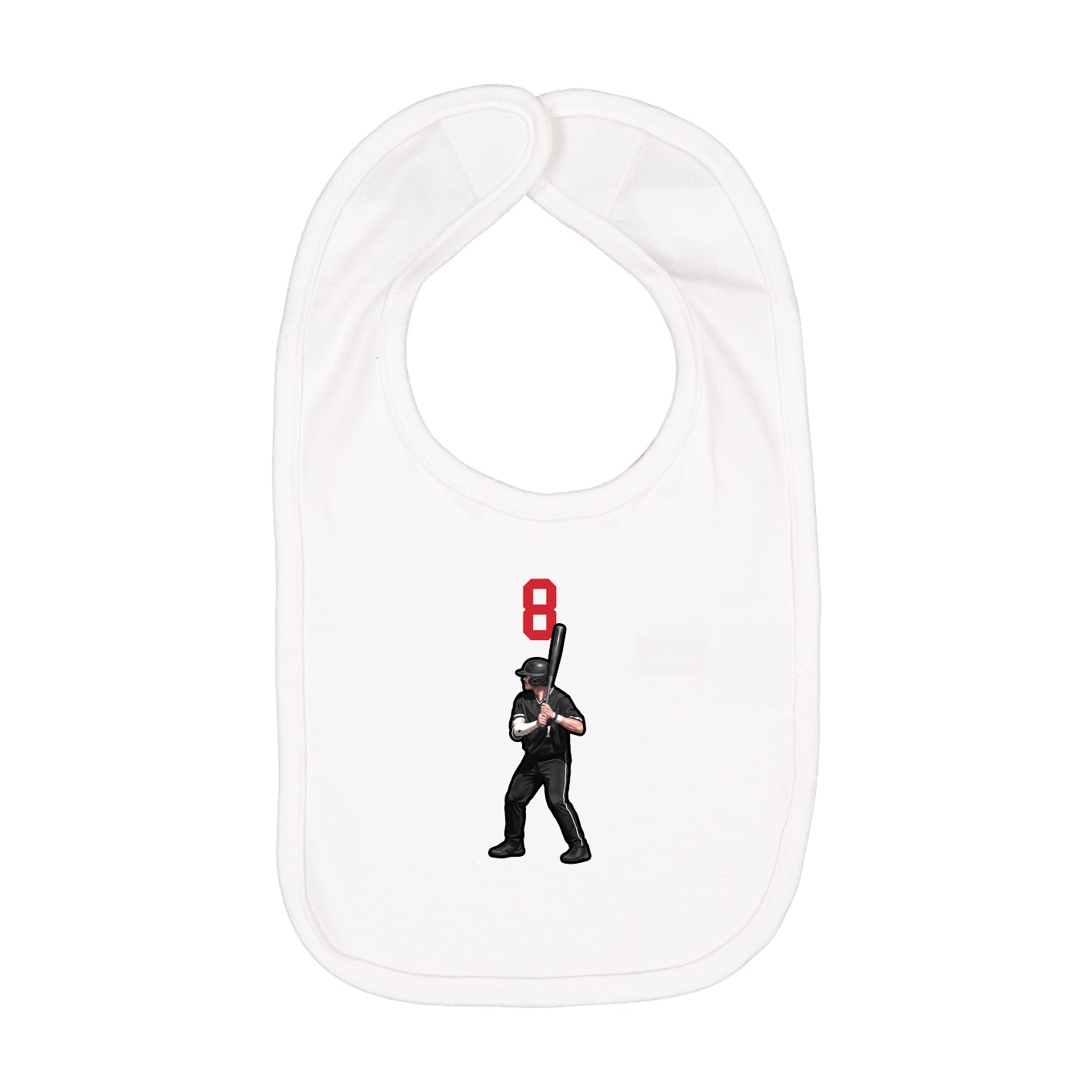 Infant Bib — Number Top in White