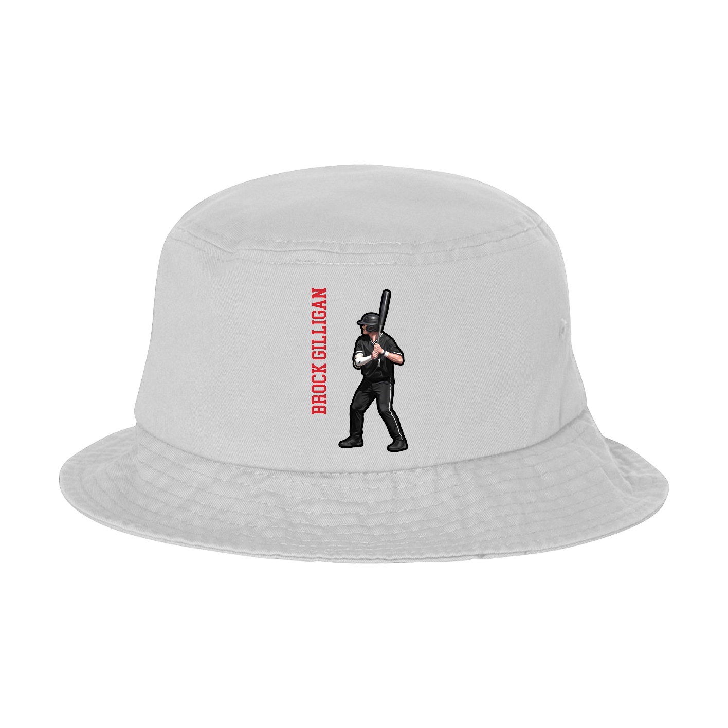Bucket Cap — Name Vertical in White
