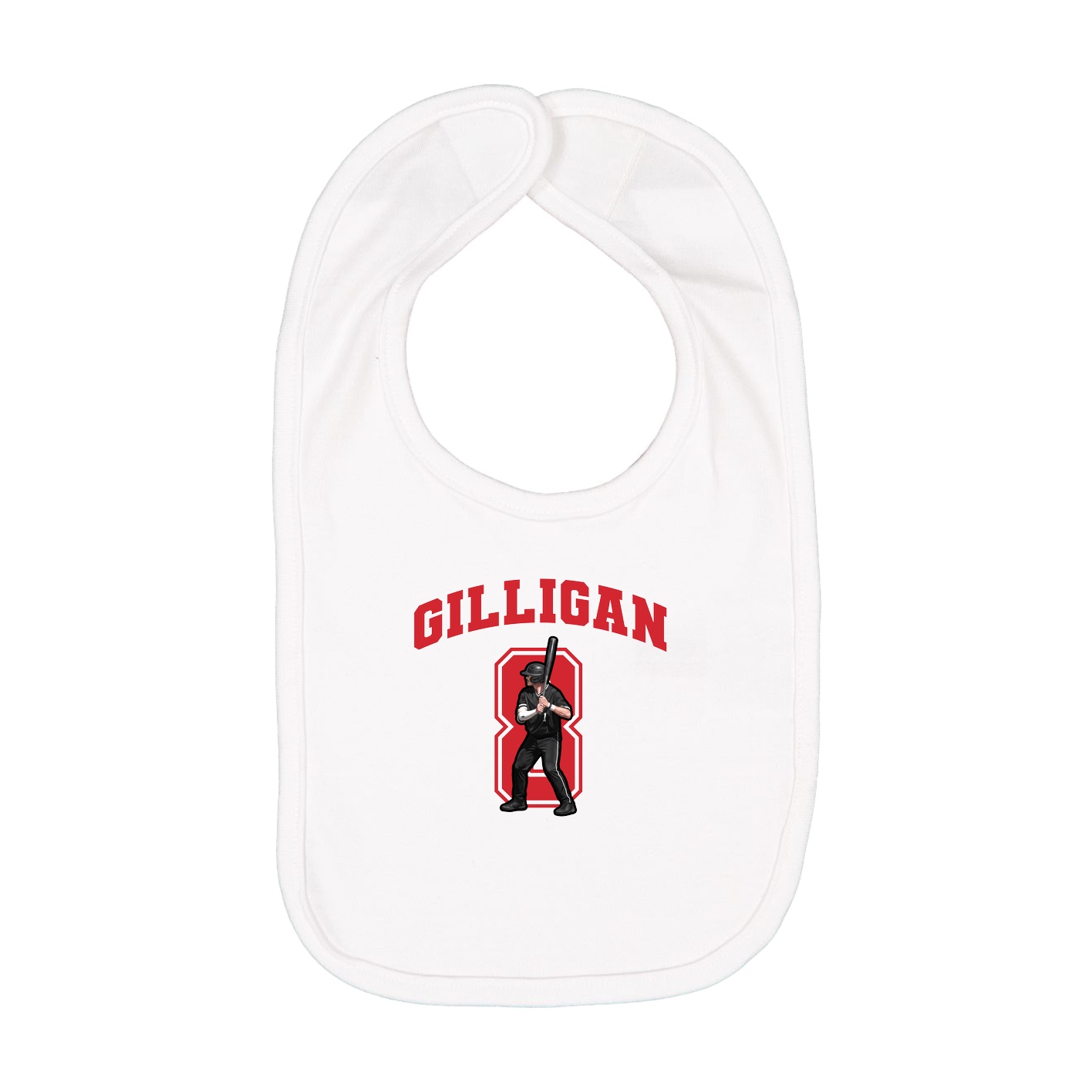 Infant Bib — Number in White