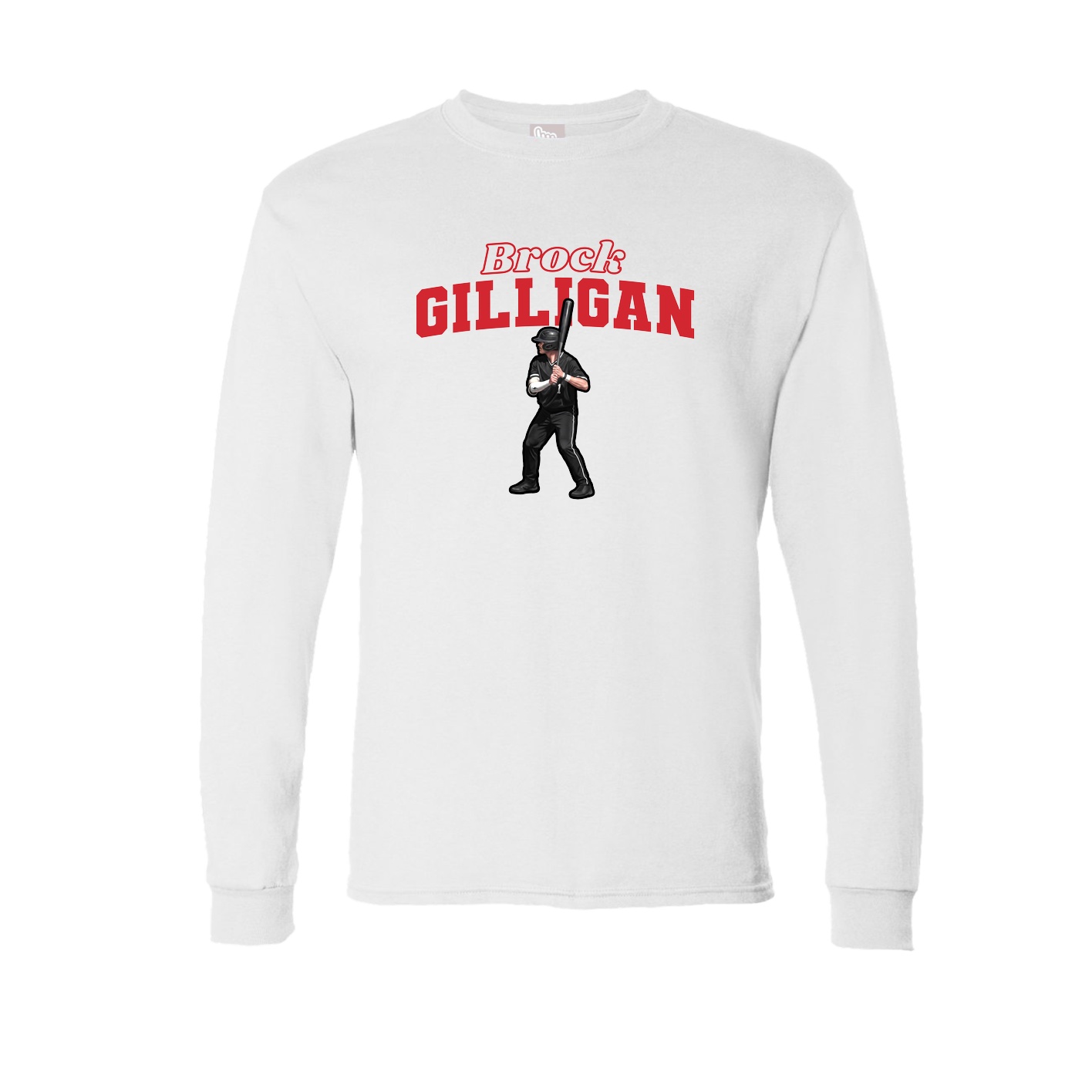 Long Sleeve Tee — Name Arch in White