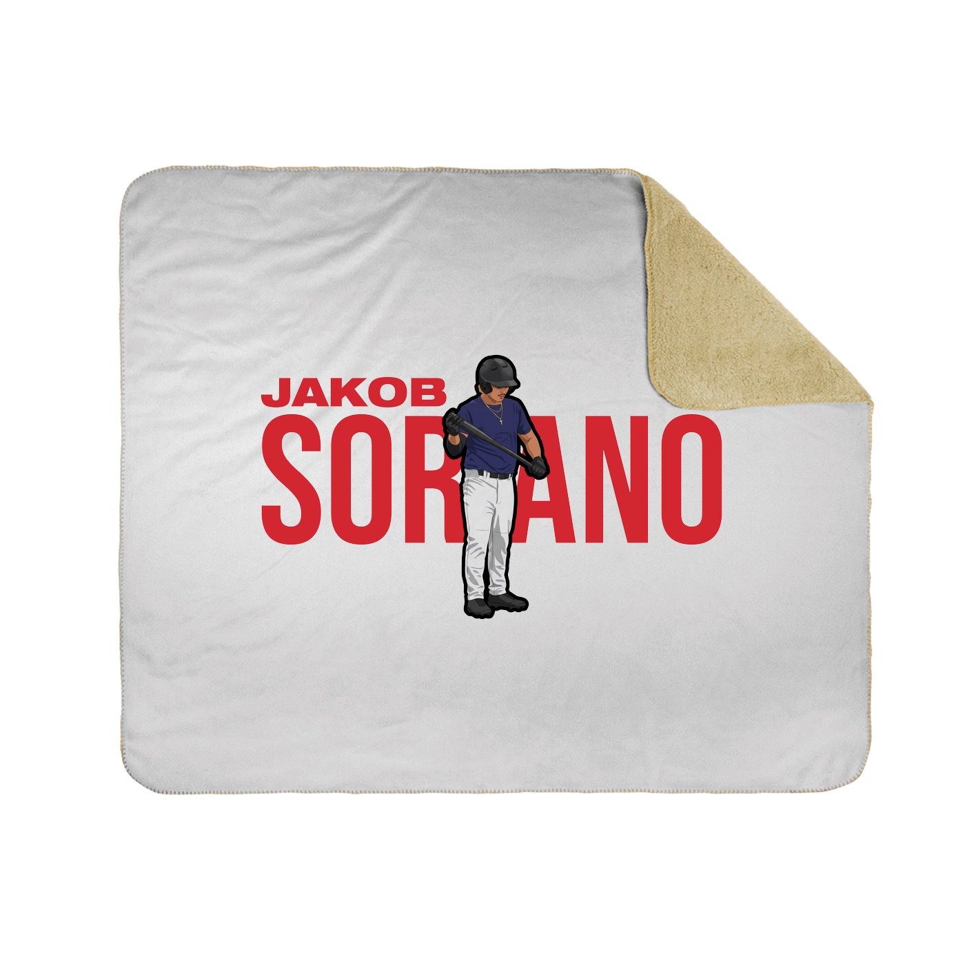 Throw Blanket — Player Name in White